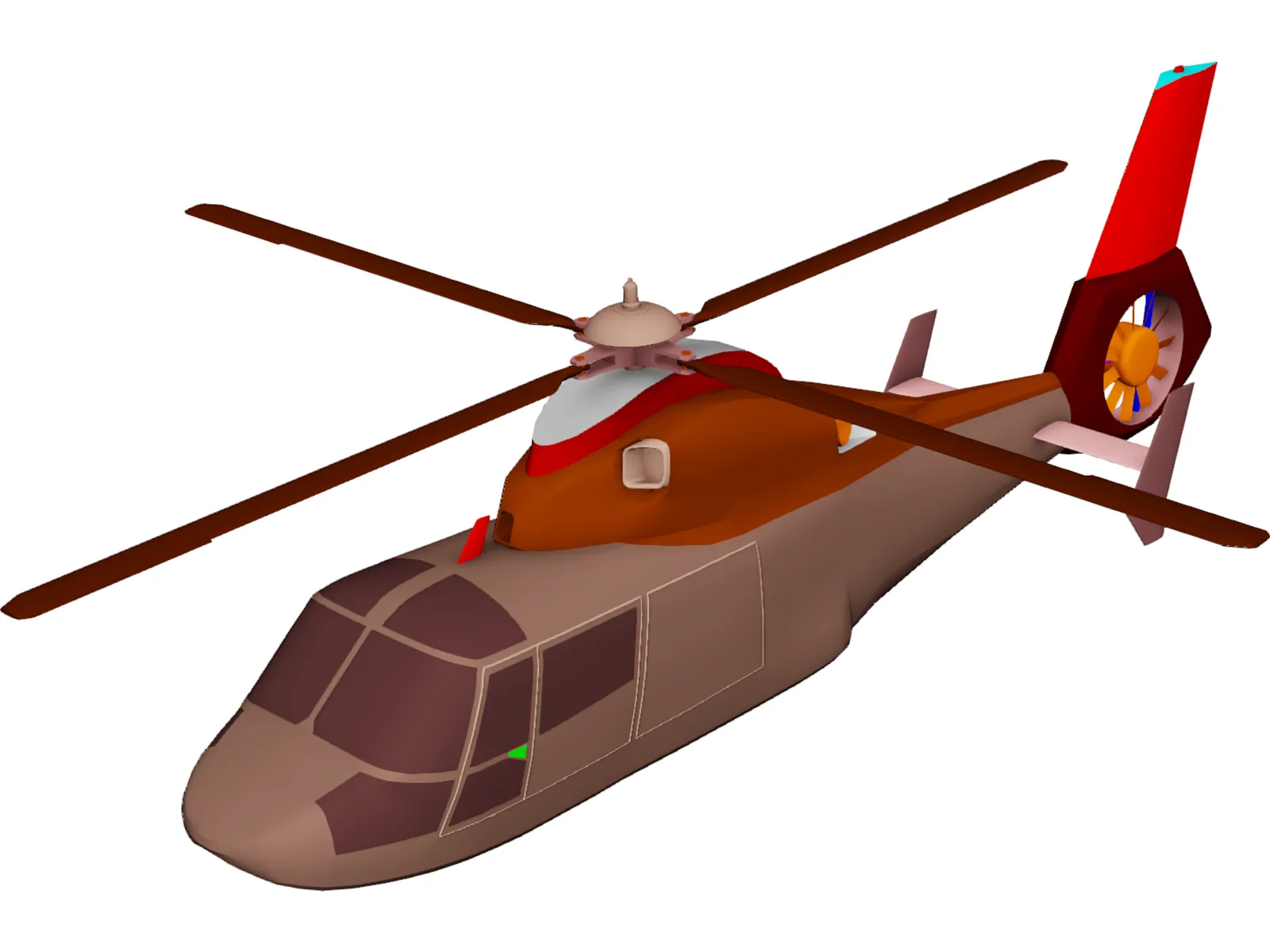 Eurocopter HH-65 Dolphin Coastguard 3D Model main preview