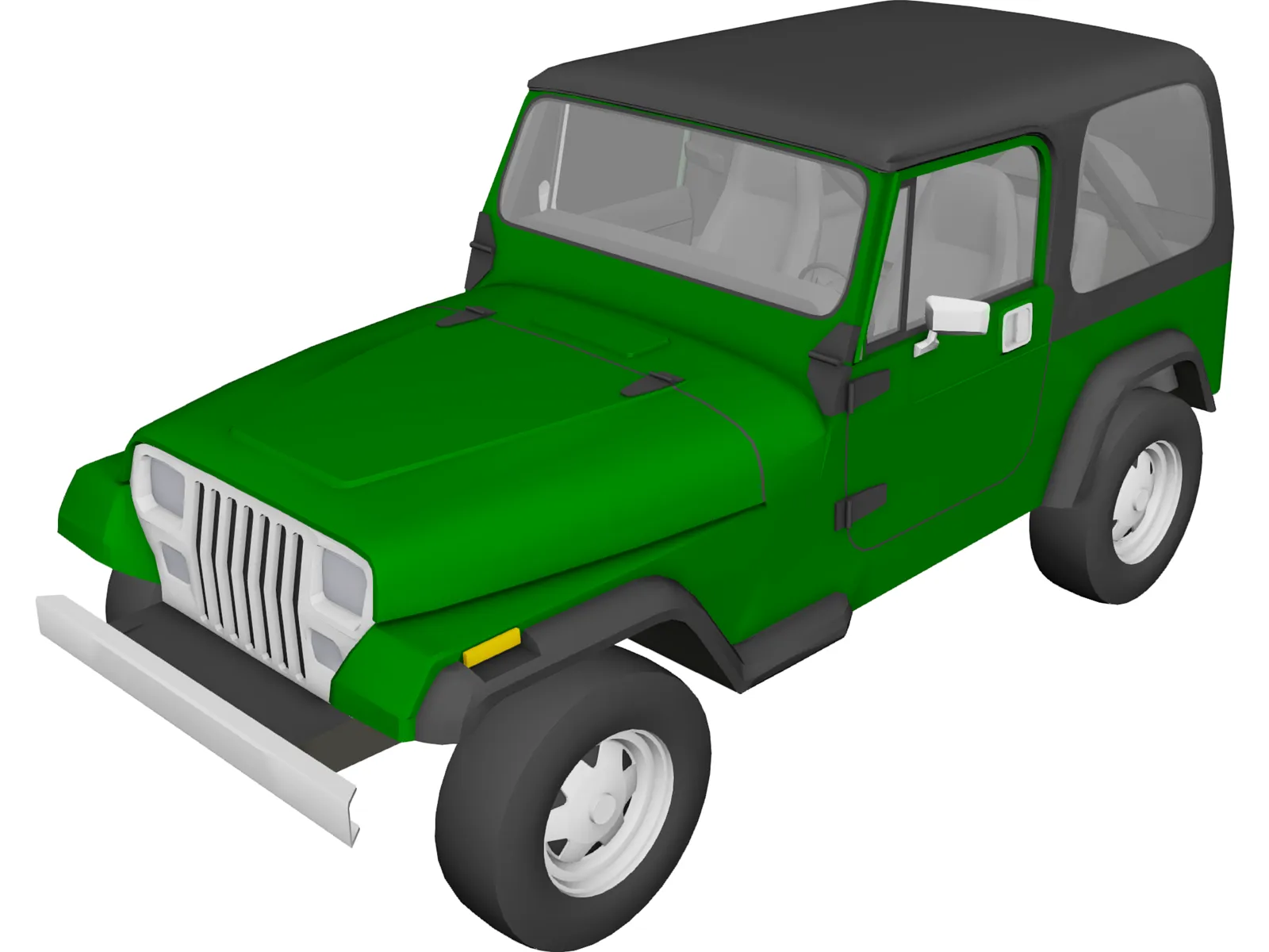 Jeep Wrangler (1989) 3D Model main preview