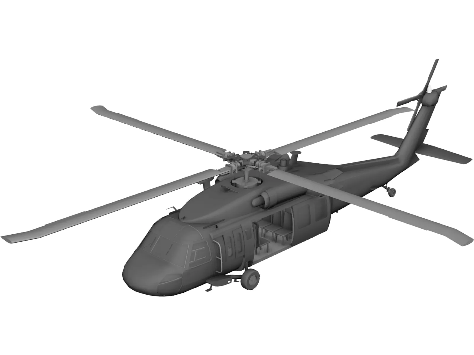 Sikorsky UH-60L Black Hawk [+Interior] 3D Model main preview