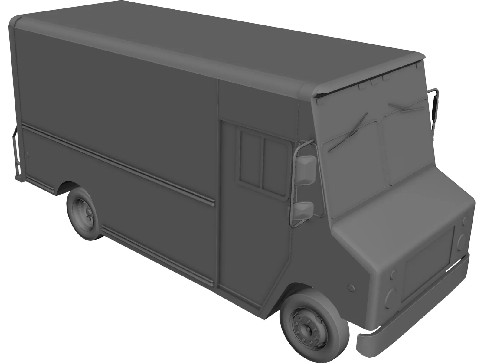 Delivery Van 3D Model main preview