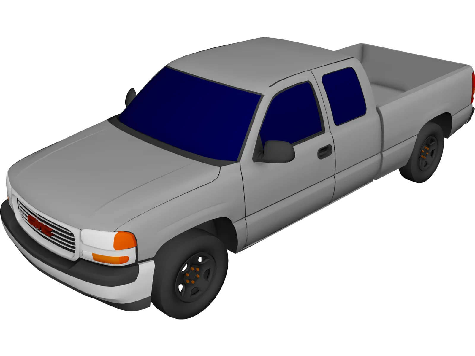 GMC Sierra Extended Cab Pickup (2000) 3D Model main preview