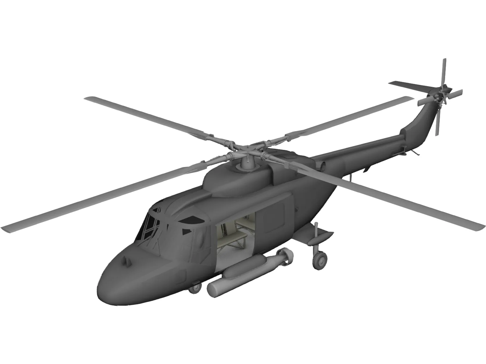 Westland Lynx Mk3 [+Interior] 3D Model main preview