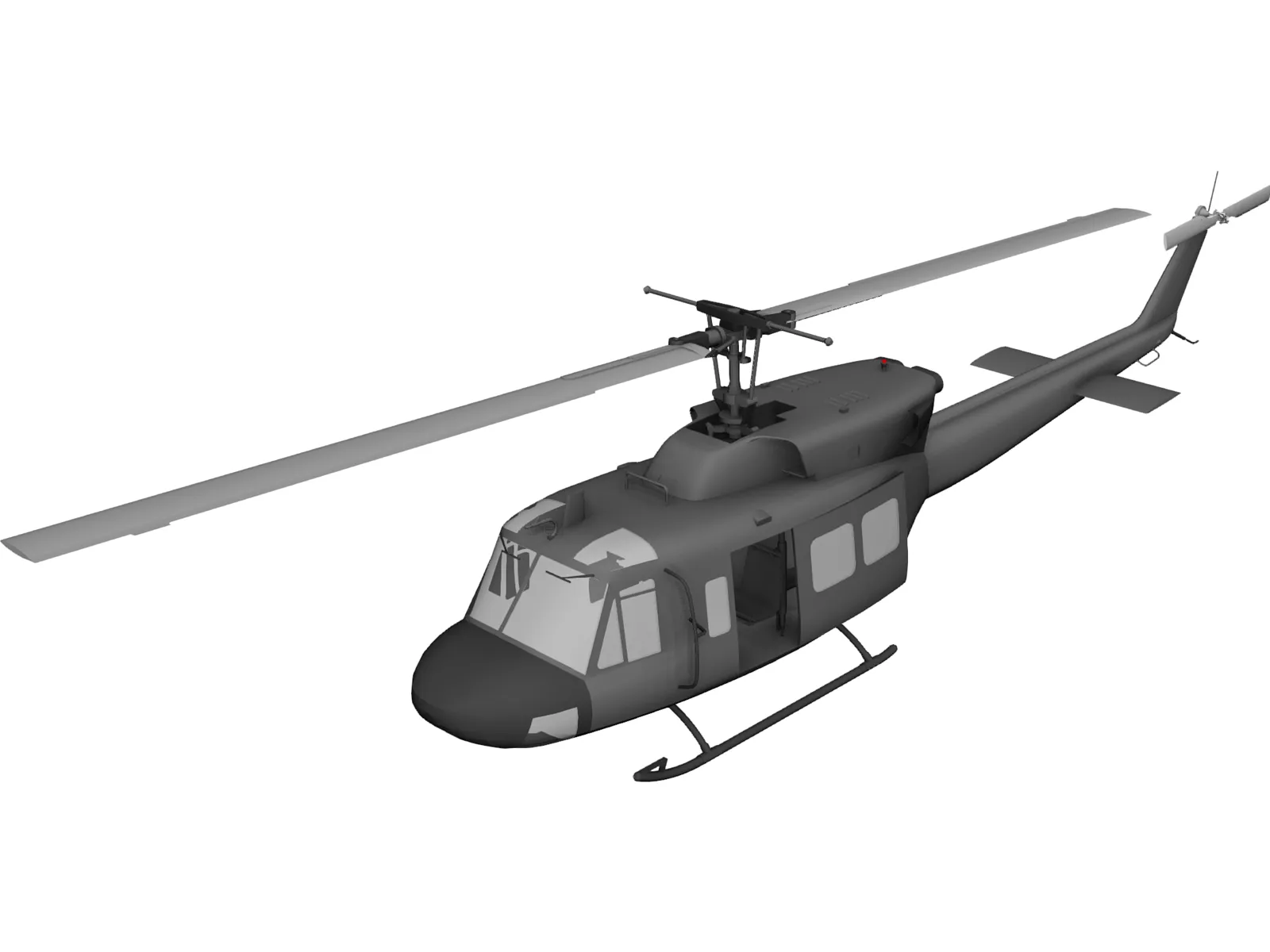 Bell UH-1N 3D Model main preview
