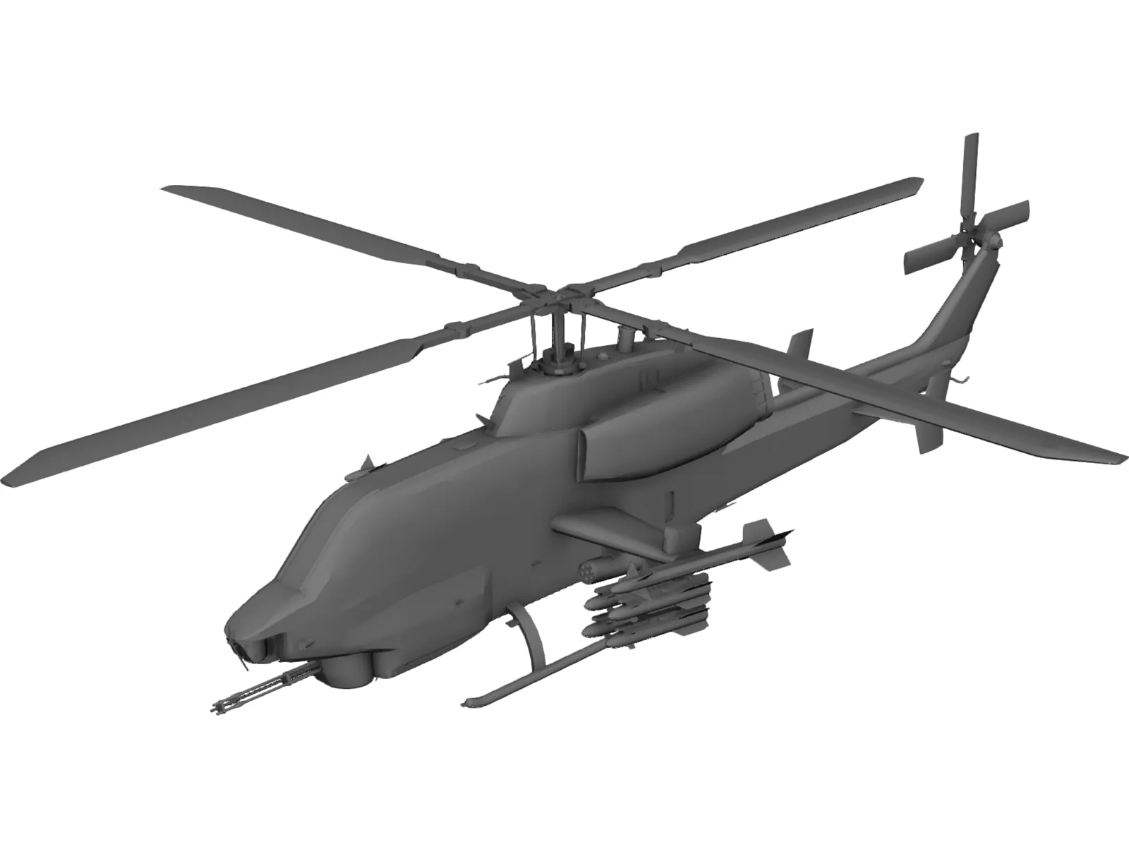 Bell AH-1Z 3D Model main preview