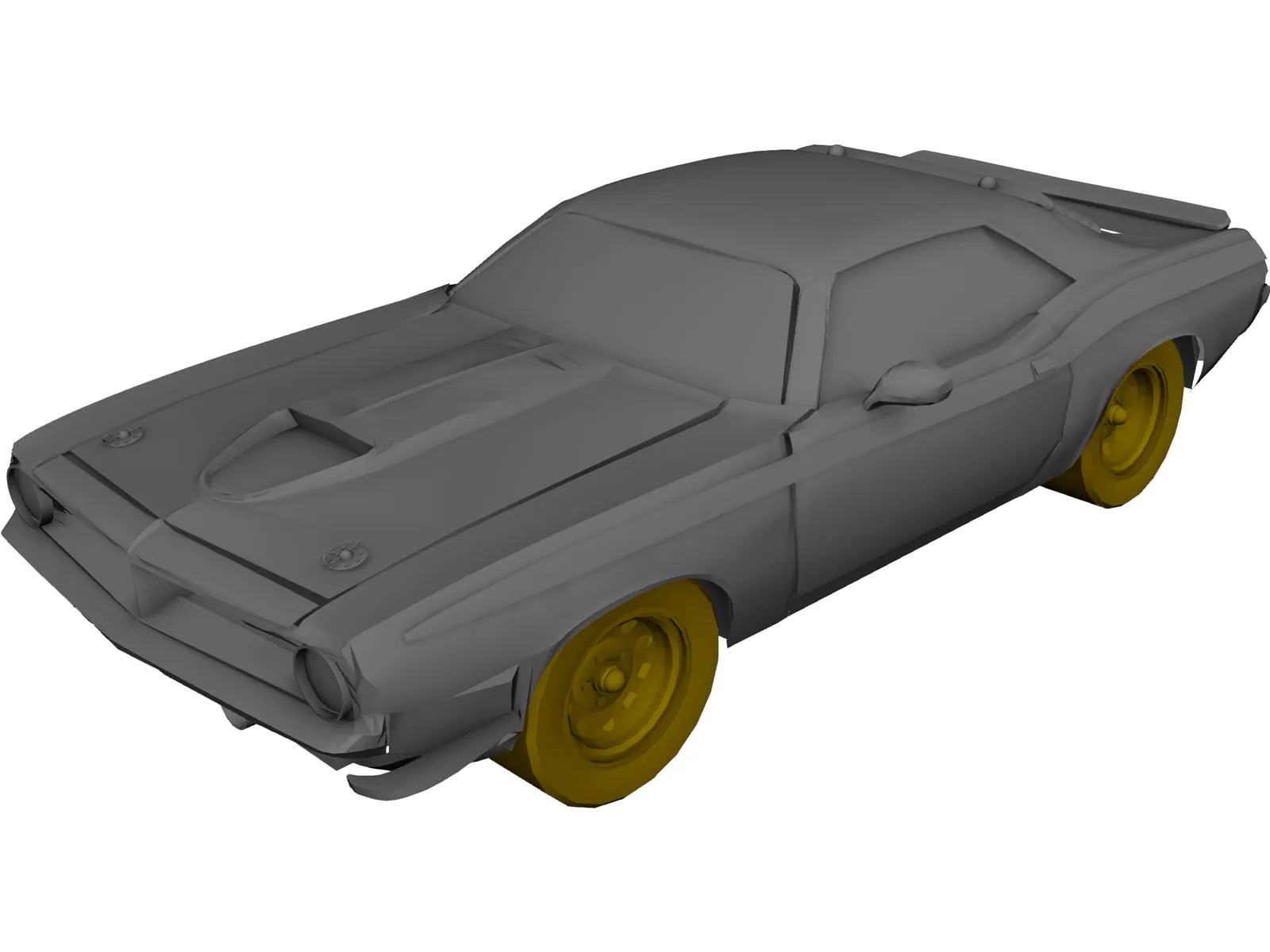 Plymouth Baracuda (1969) 3D Model main preview