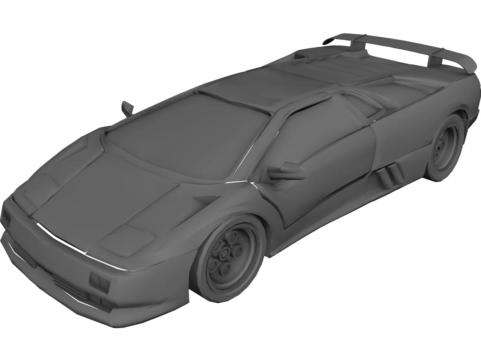 Lamborghini Diablo (1990) 3D Model main preview