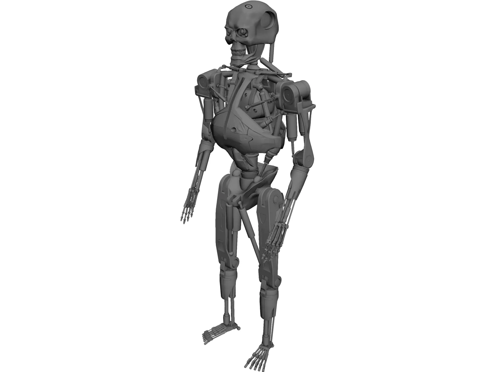 Terminator T-800 Metal Skeleton 3D Model main preview