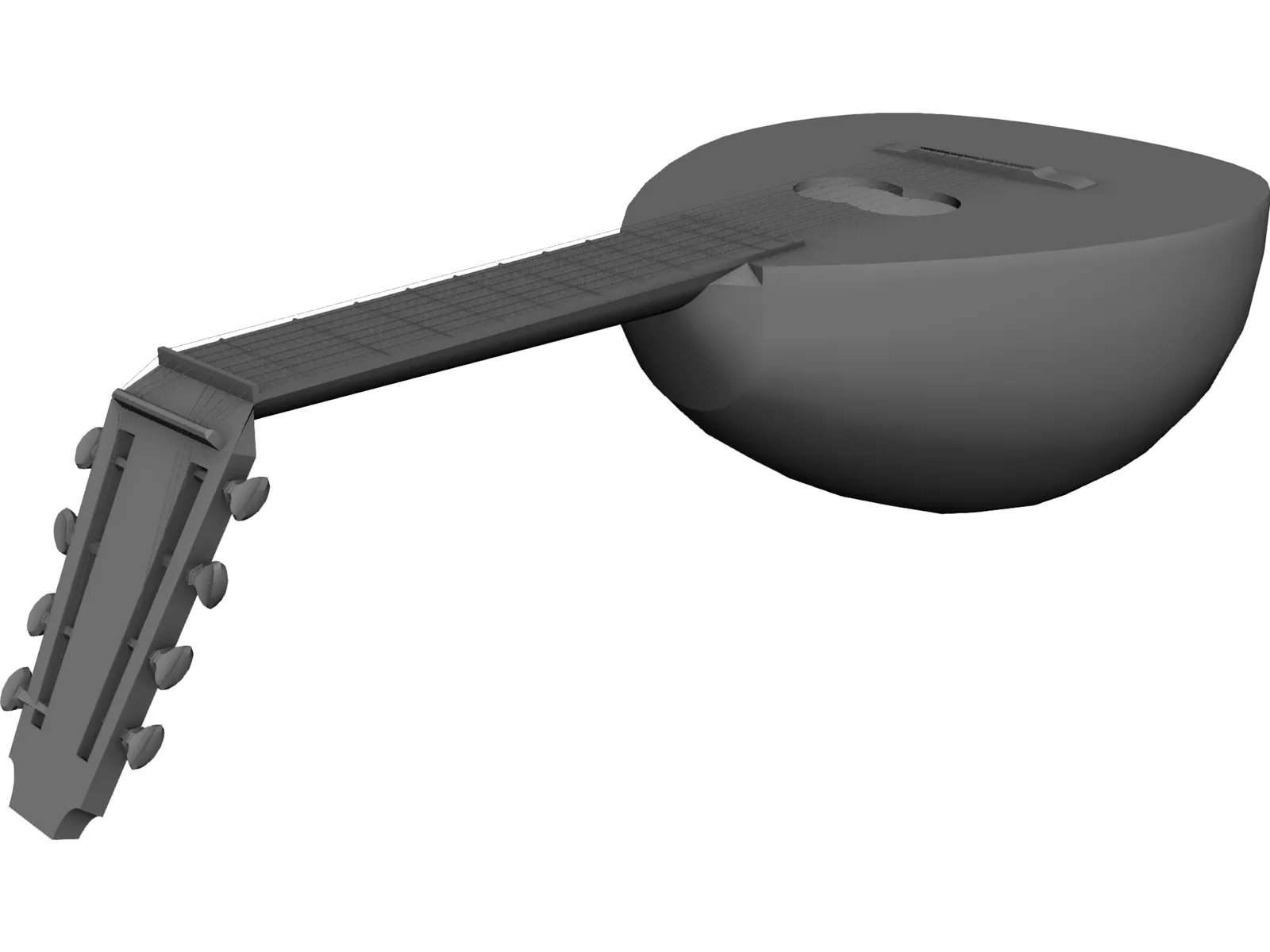 Lute 3D Model main preview
