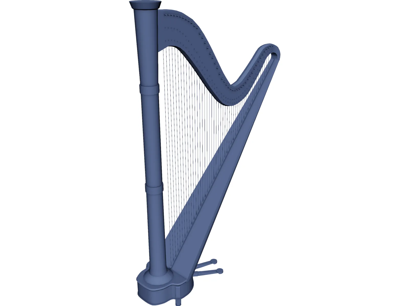 Harp 3D Model main preview