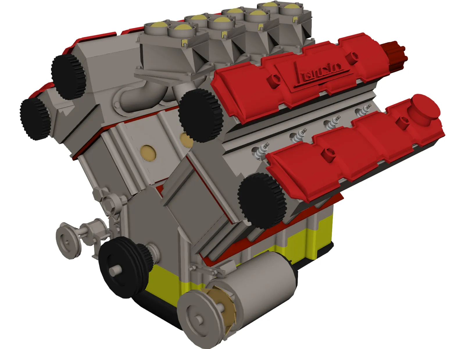 Lancia Engine 3D Model main preview
