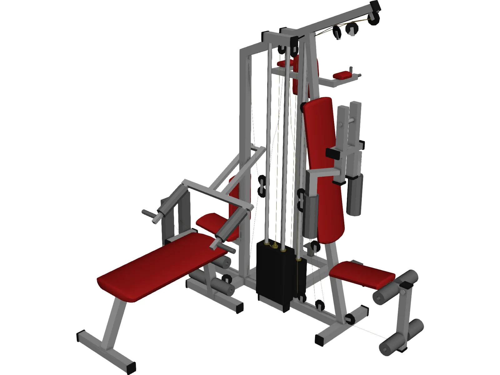 Big Gym 3D Model main preview