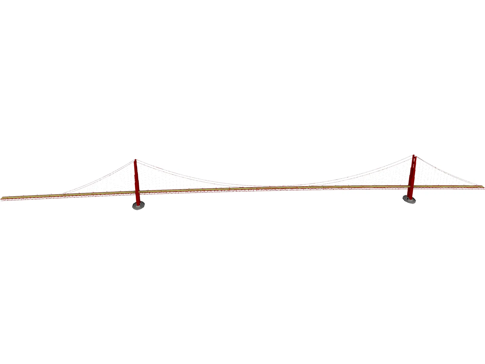 Golden Gate Bridge 3D Model main preview