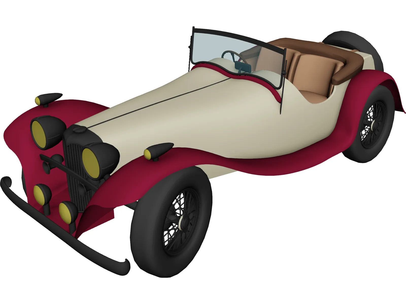 Jaguar SS2 3D Model main preview