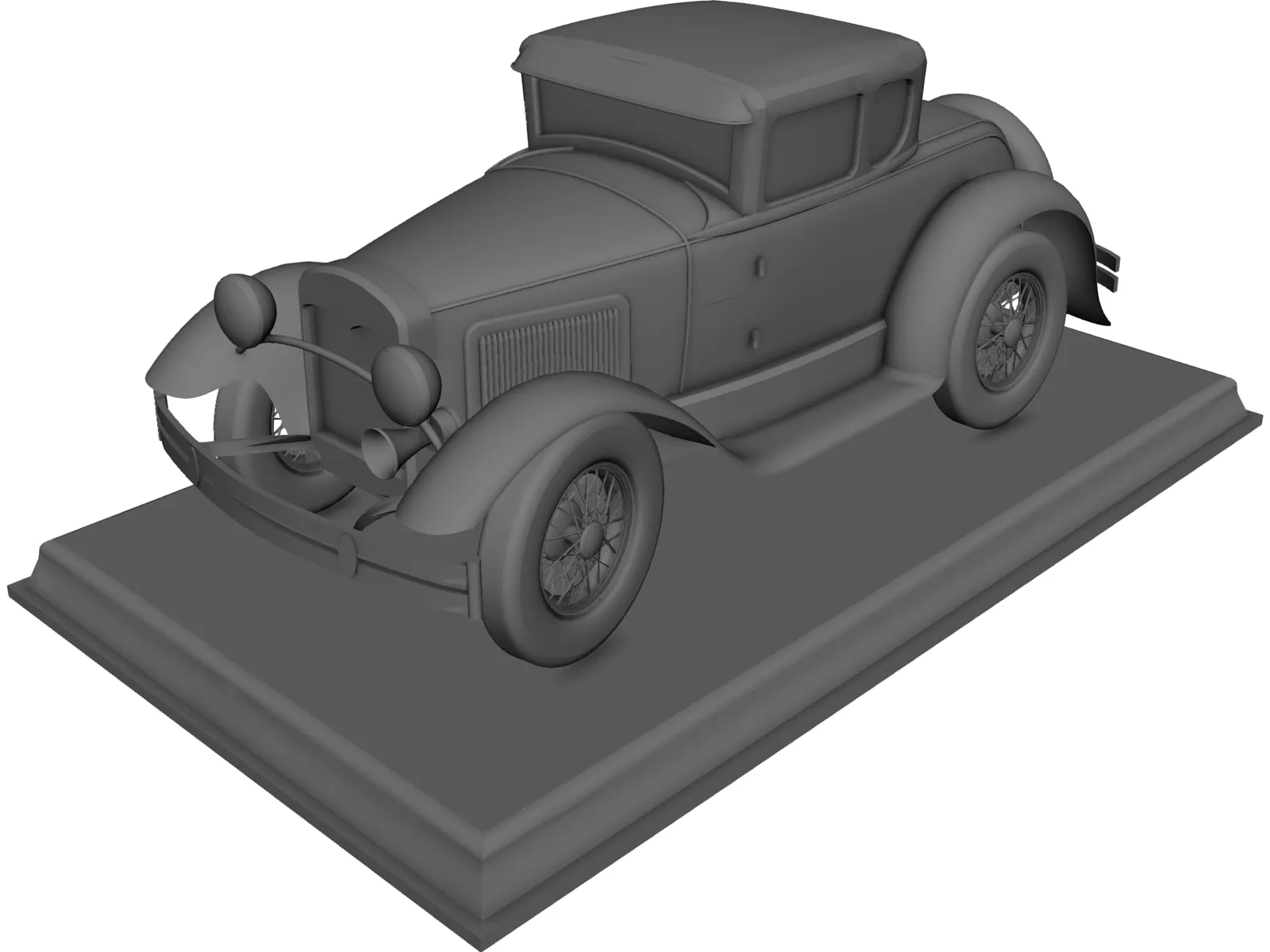 Ford Model A Coupe 3D Model main preview