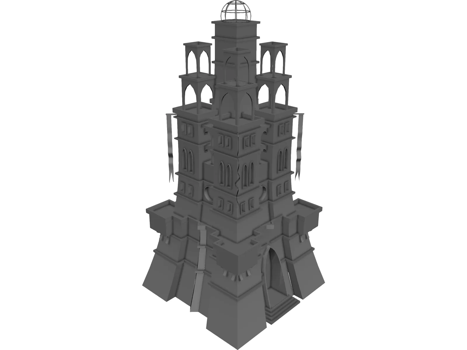 Tower 3D Model main preview