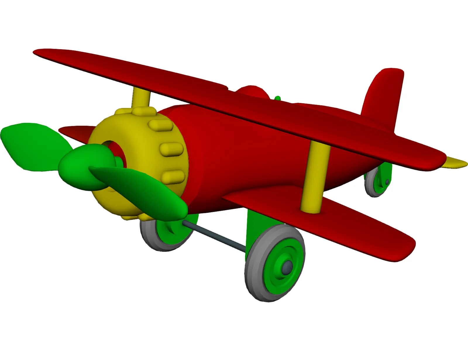 Toy Airplane 3D Model main preview
