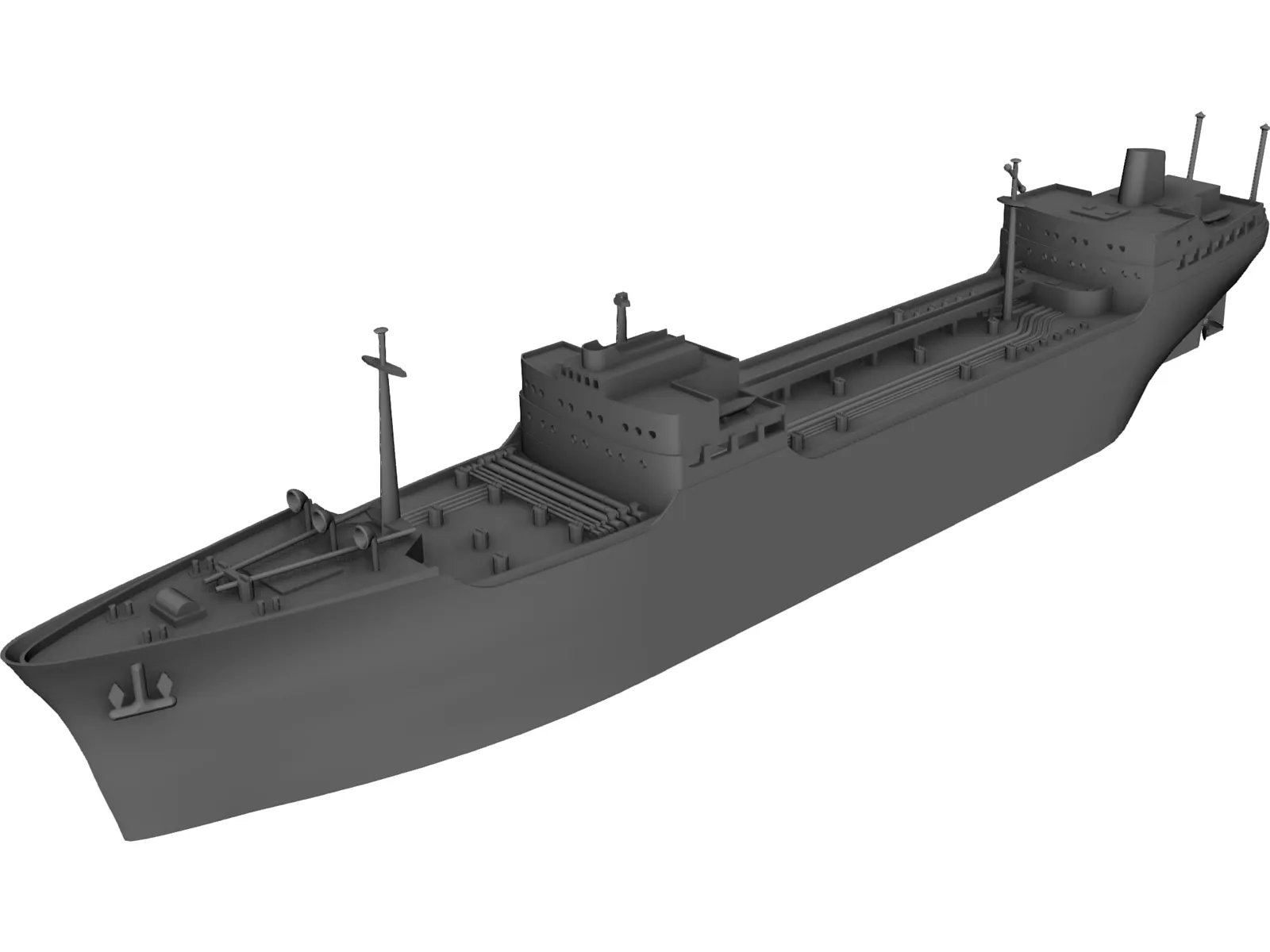 Texaco Tanker 3D Model main preview