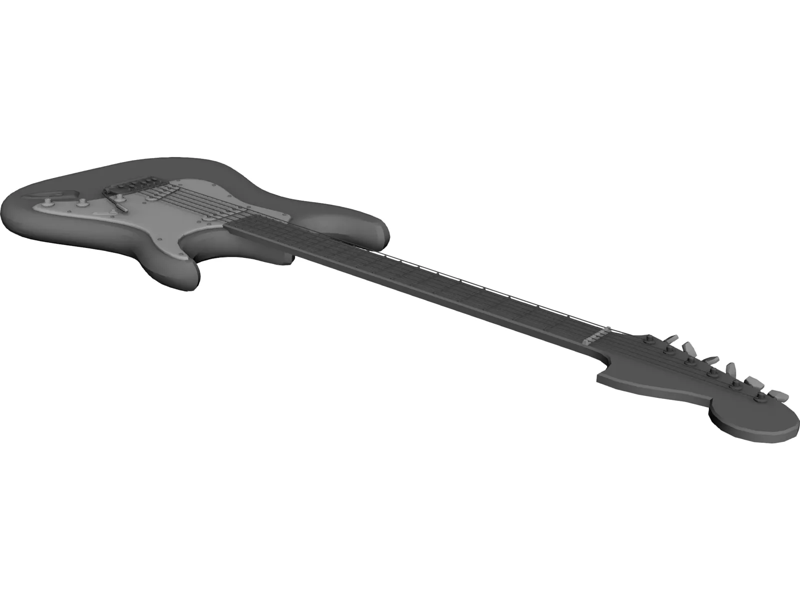 Guitar Electric 3D Model main preview