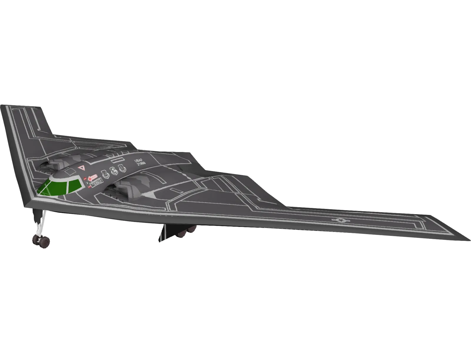B2 Stealth Bomber 3D Model main preview