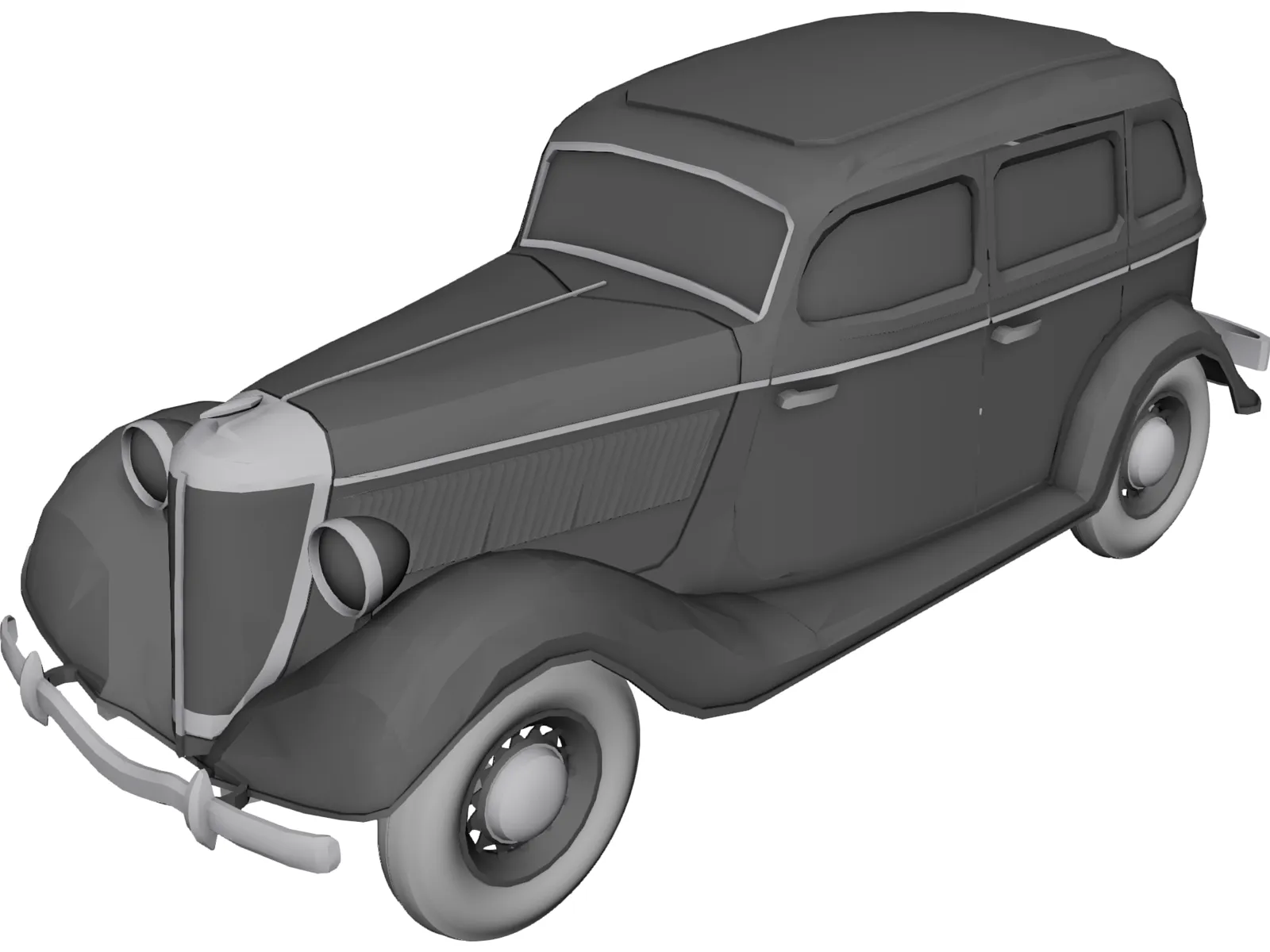 GAZ M1 3D Model main preview