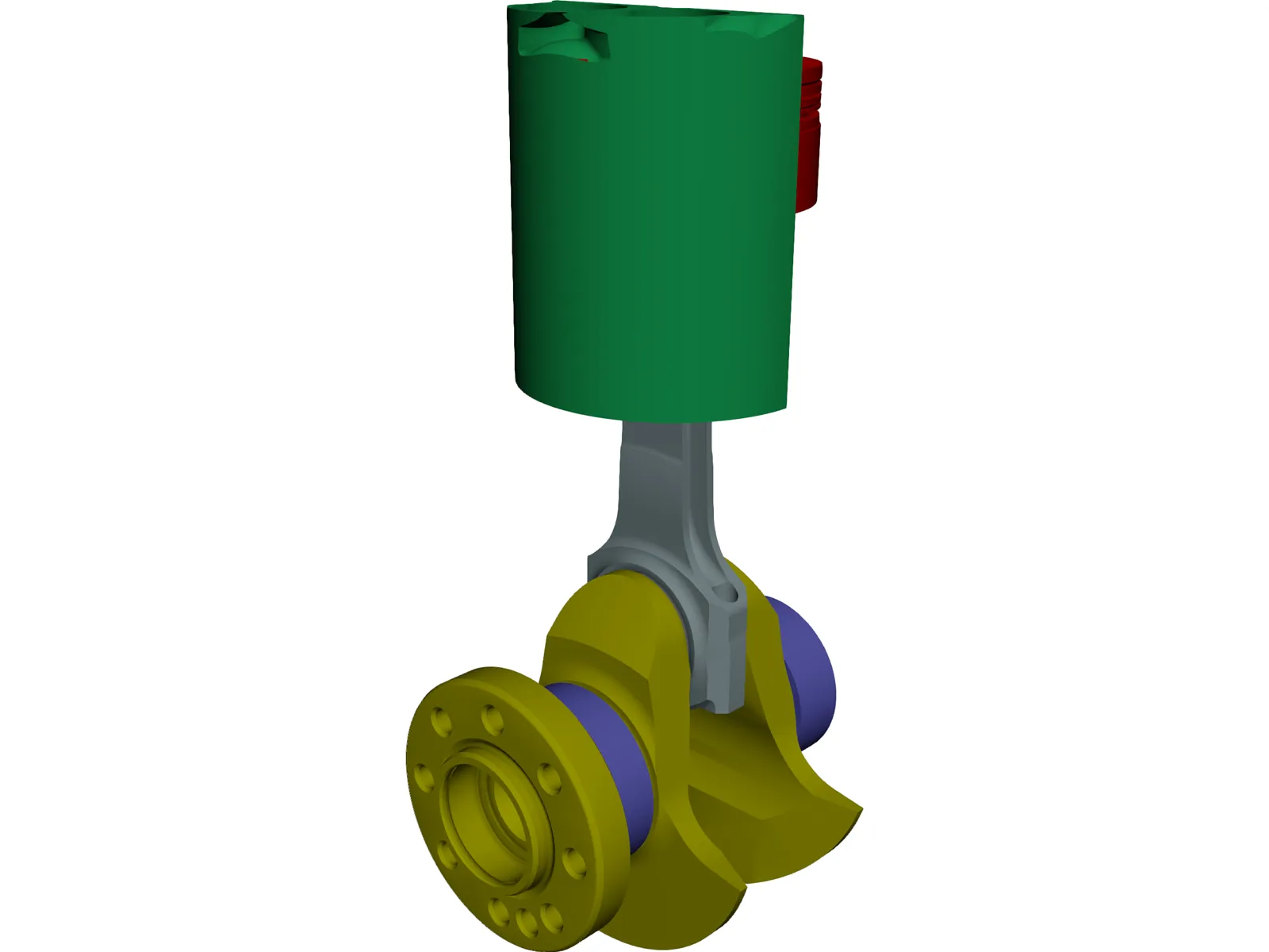 Piston Detailed 3D Model main preview