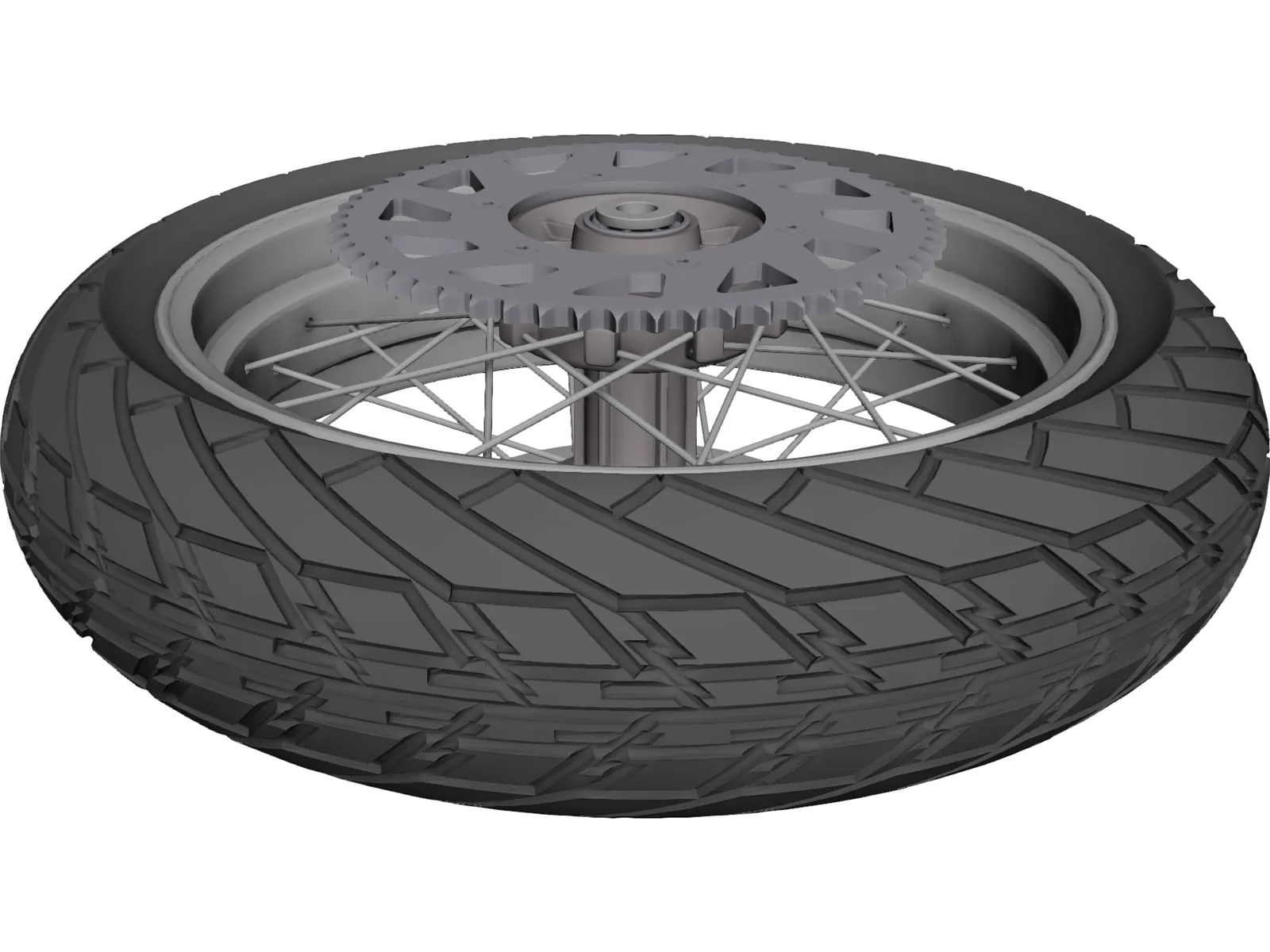 KTM Moto Backwheel LC4 Supermotard 3D Model main preview