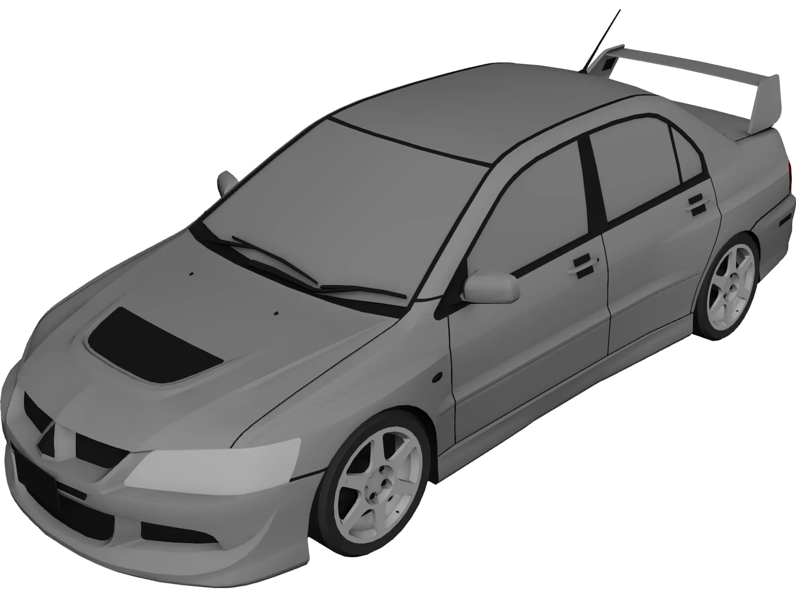 Mitsubishi Lancer Evolution VIII (2003) 3D Model main preview