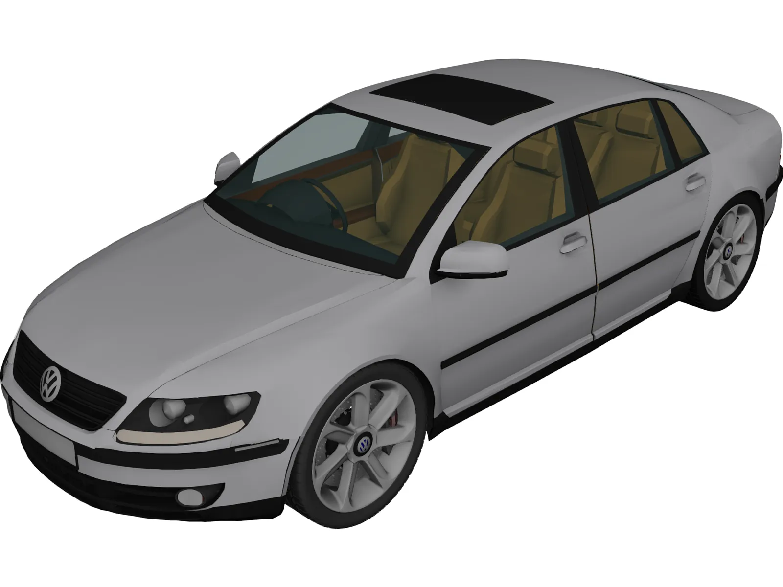 Volkswagen Phaeton 3D Model main preview