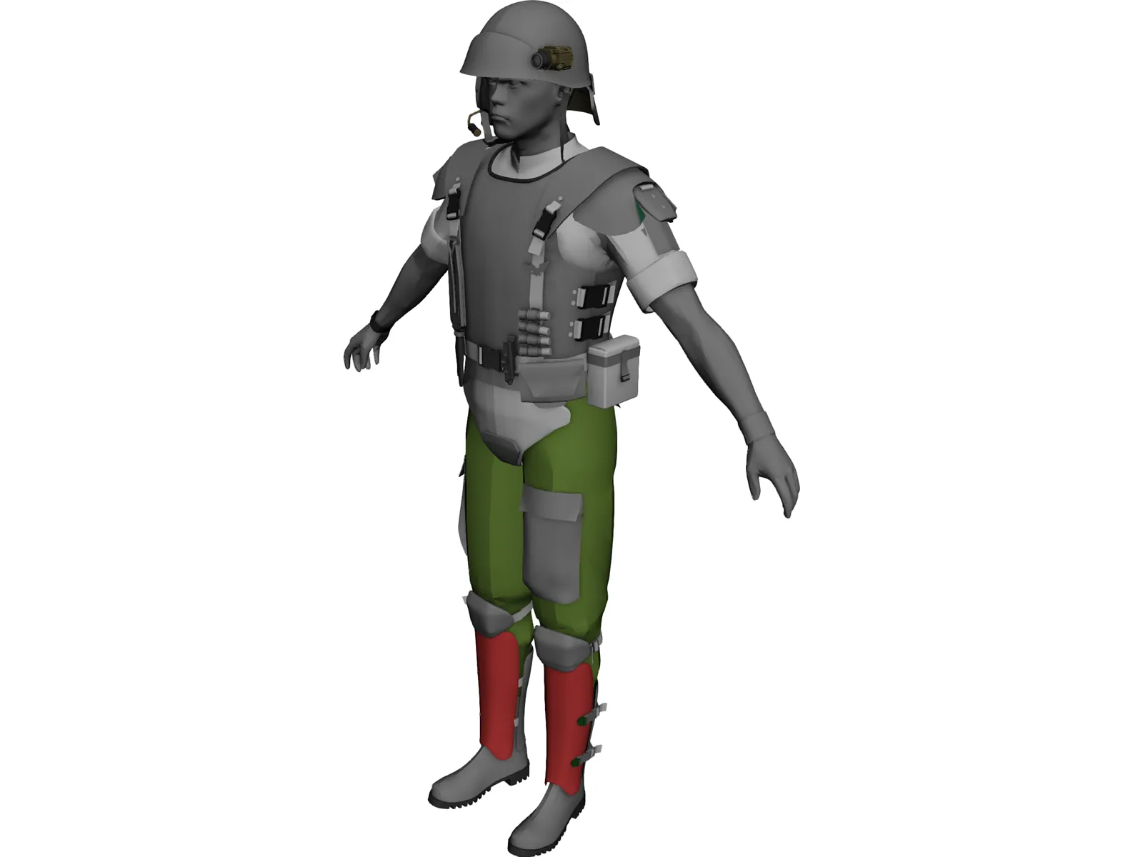 Soldier US Marine 3D Model main preview
