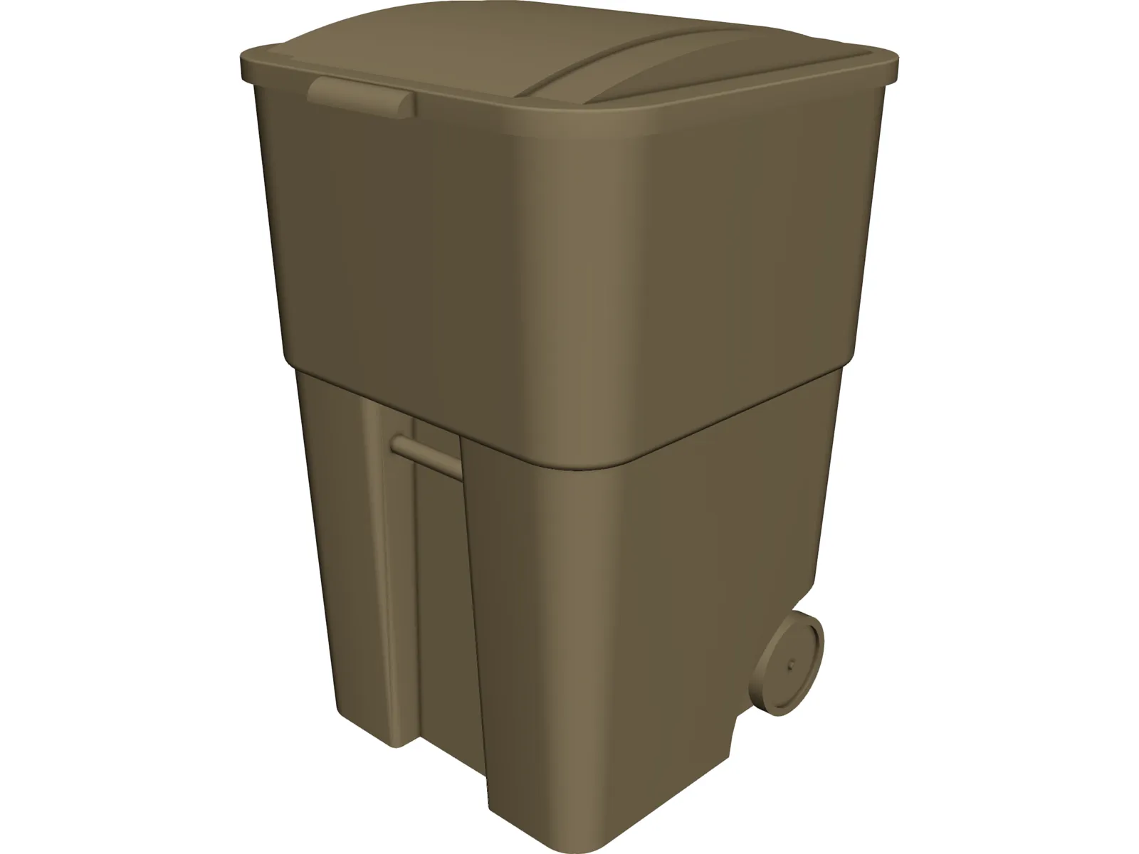 Trash Can Rubbermaid 3D Model main preview