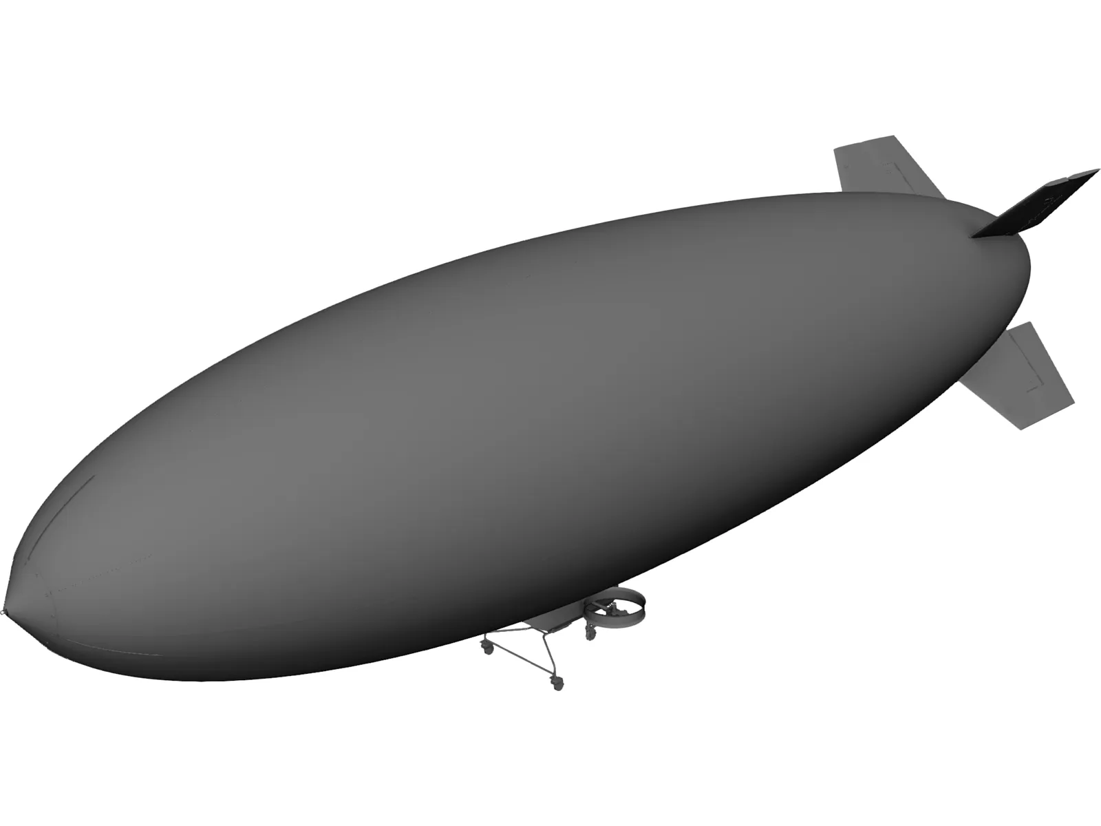 Airship Blimp 3D Model main preview