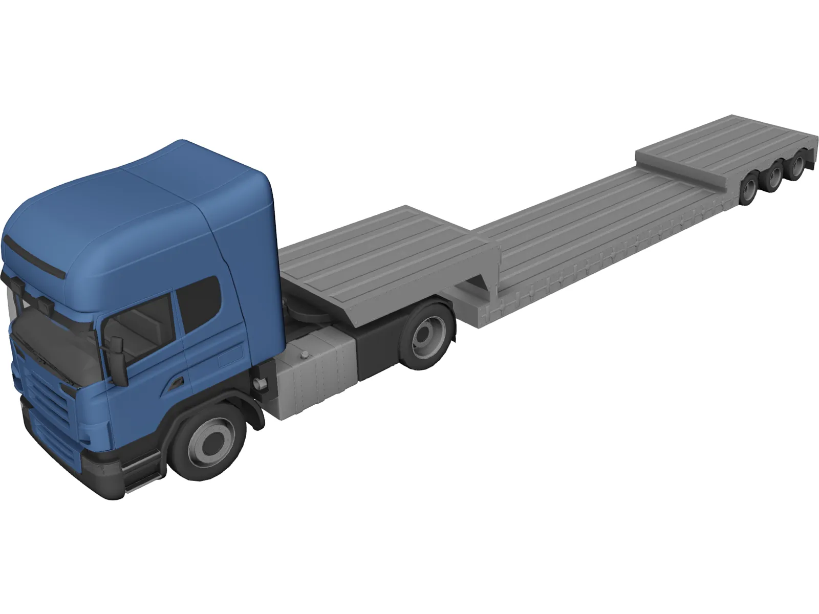 Scania with Trailer 3D Model main preview