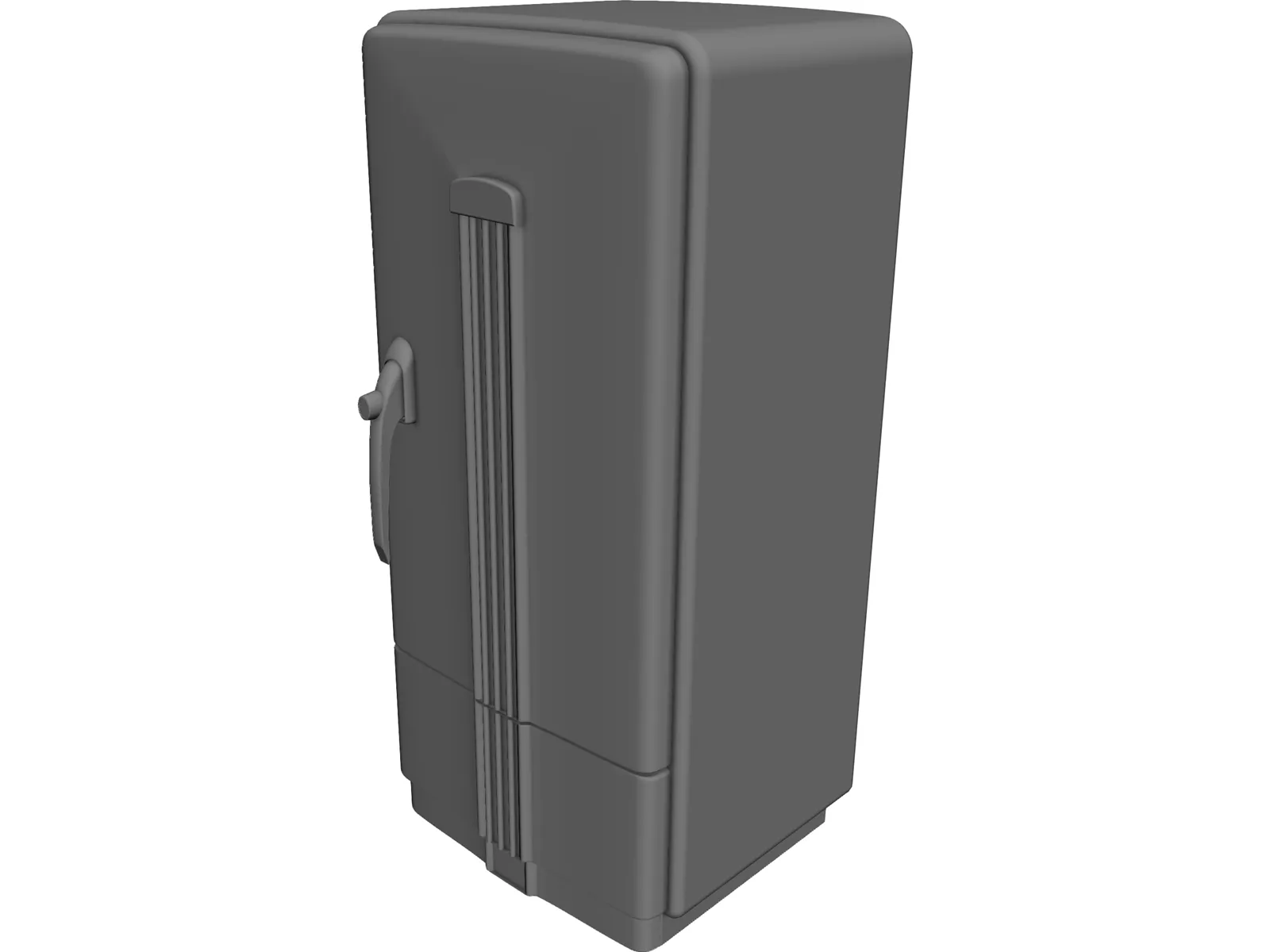 Refrigerator Retro Style 3D Model main preview