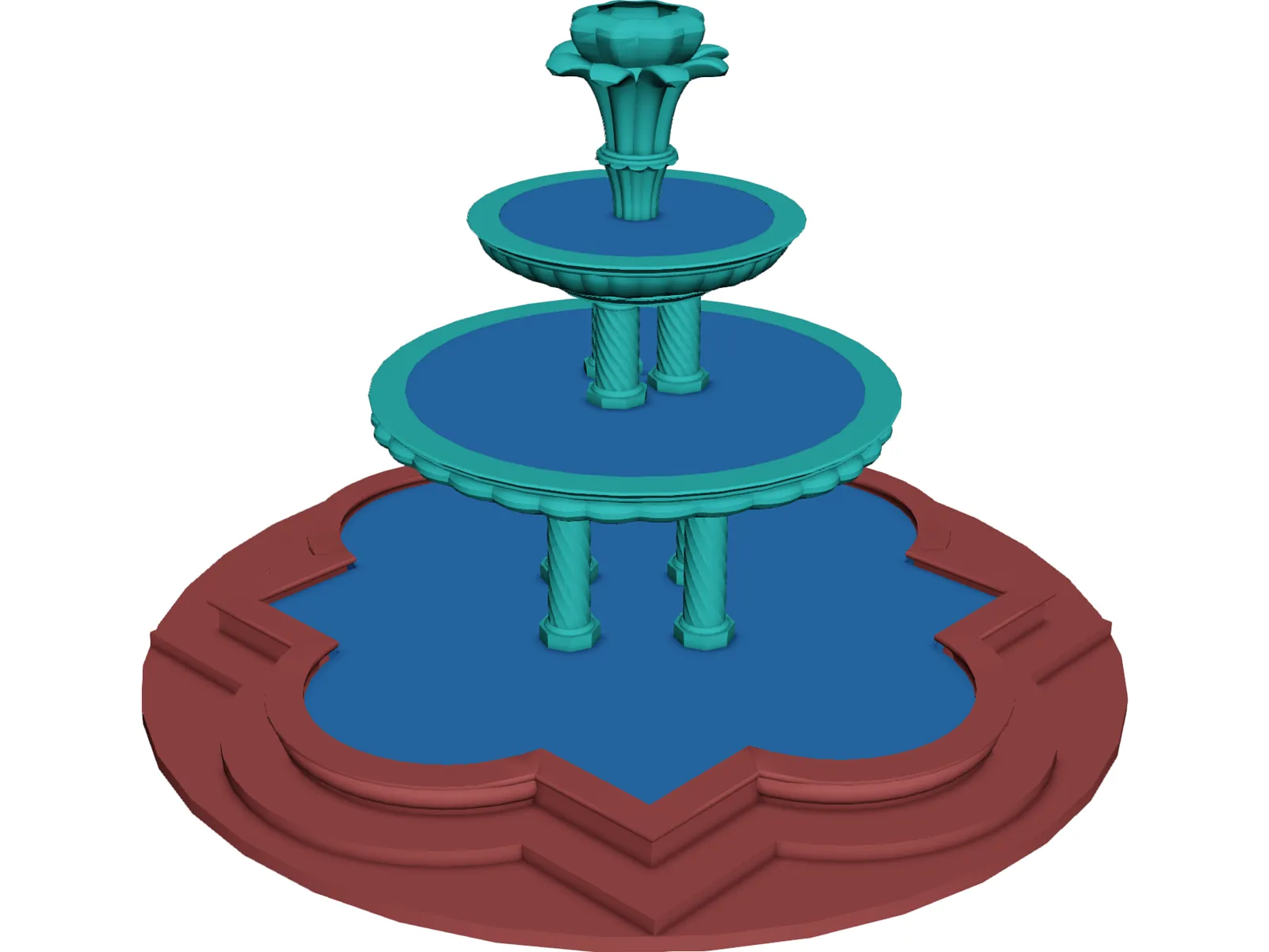Fountain 3D Model main preview