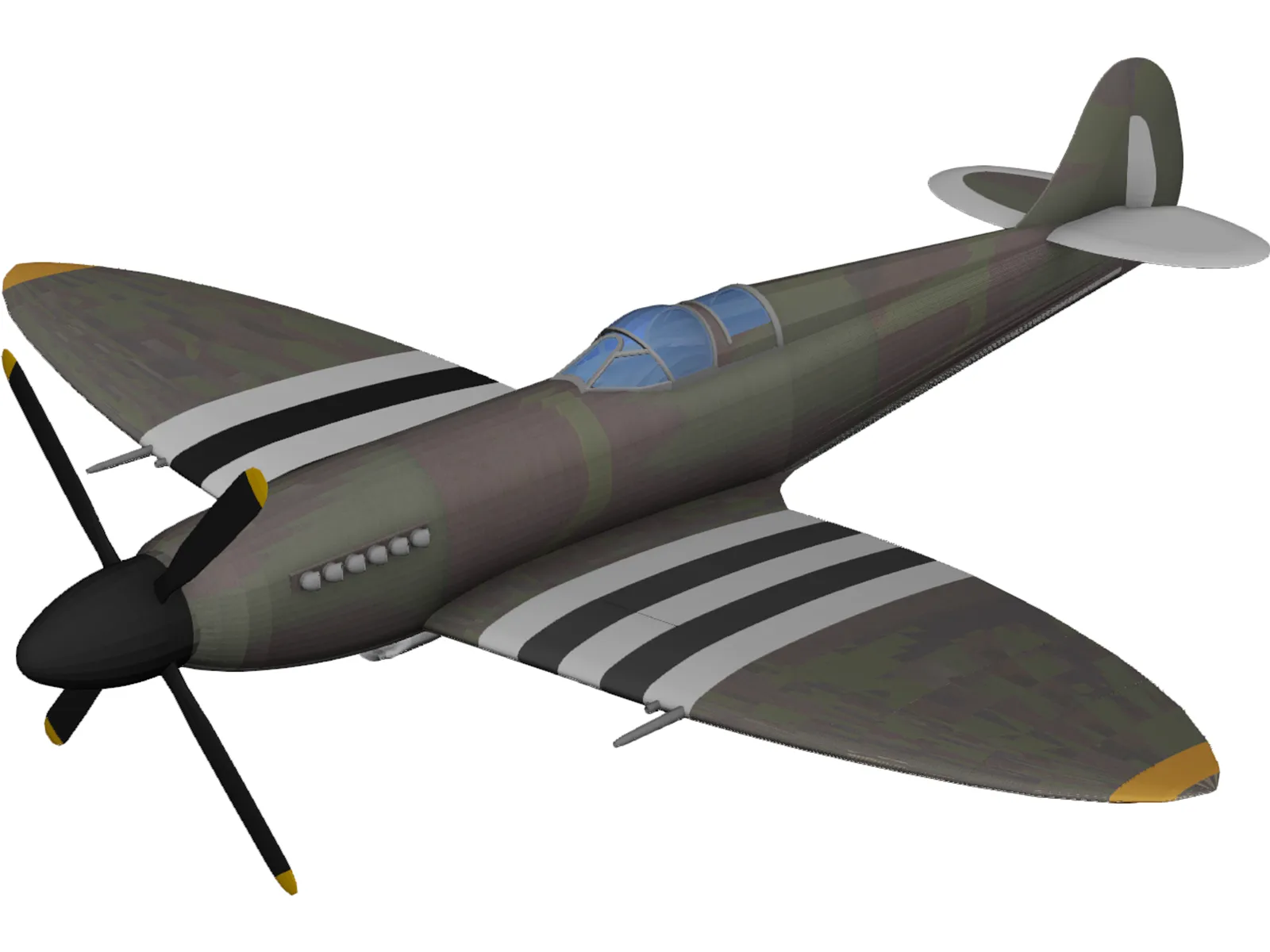Supermarine Spitfire 3D Model main preview