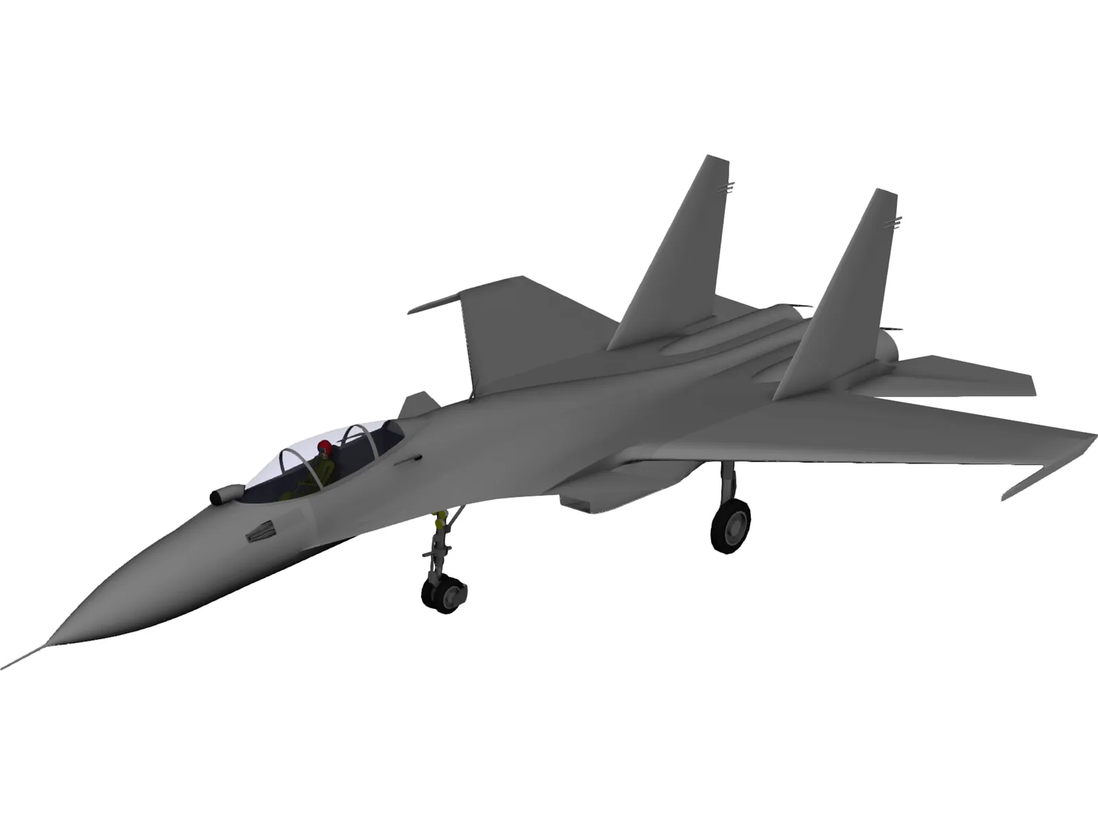 Sukhoi Su-37 Flanker-F 3D Model main preview