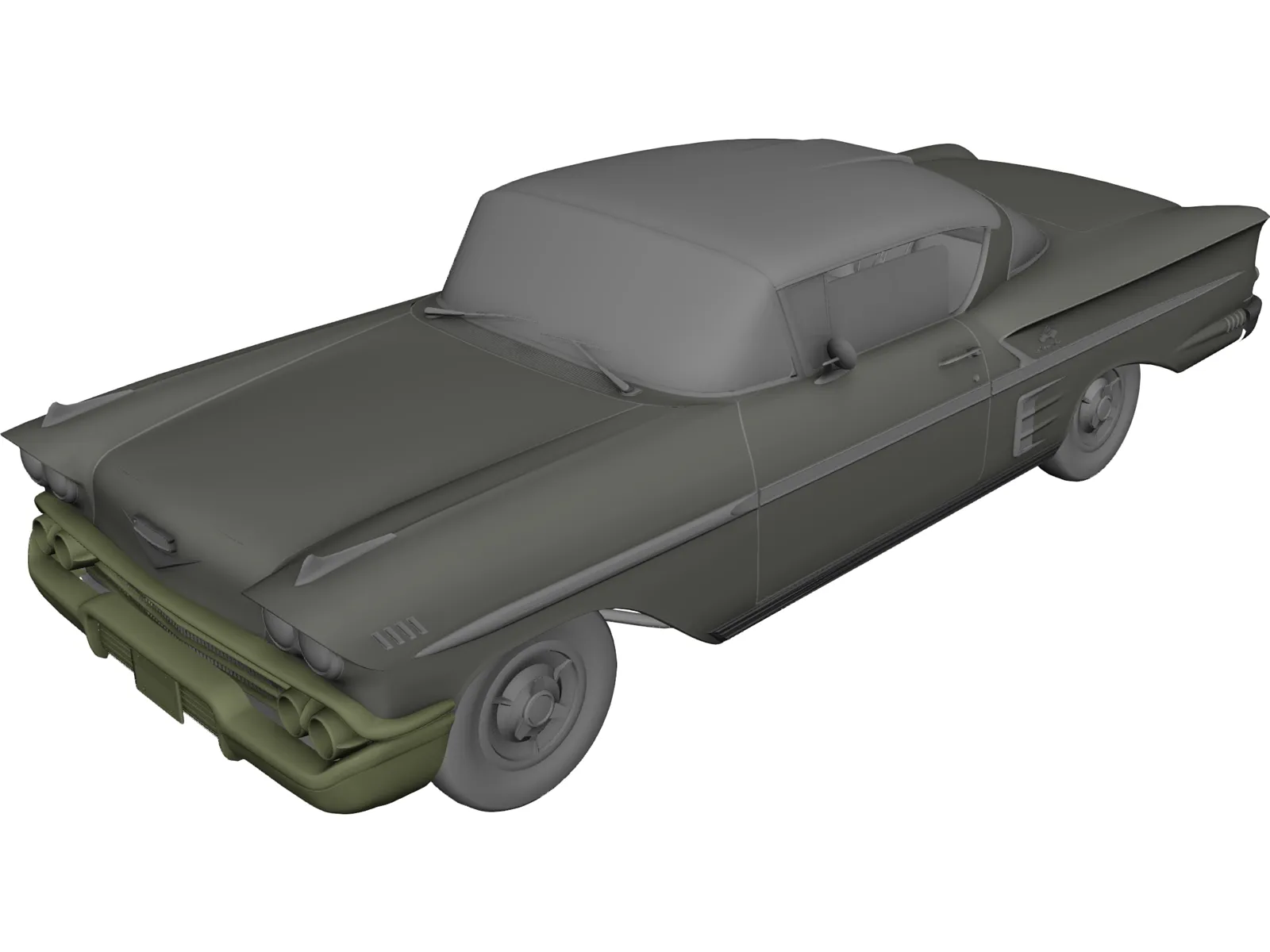 Chevrolet Impala (1958) 3D Model main preview