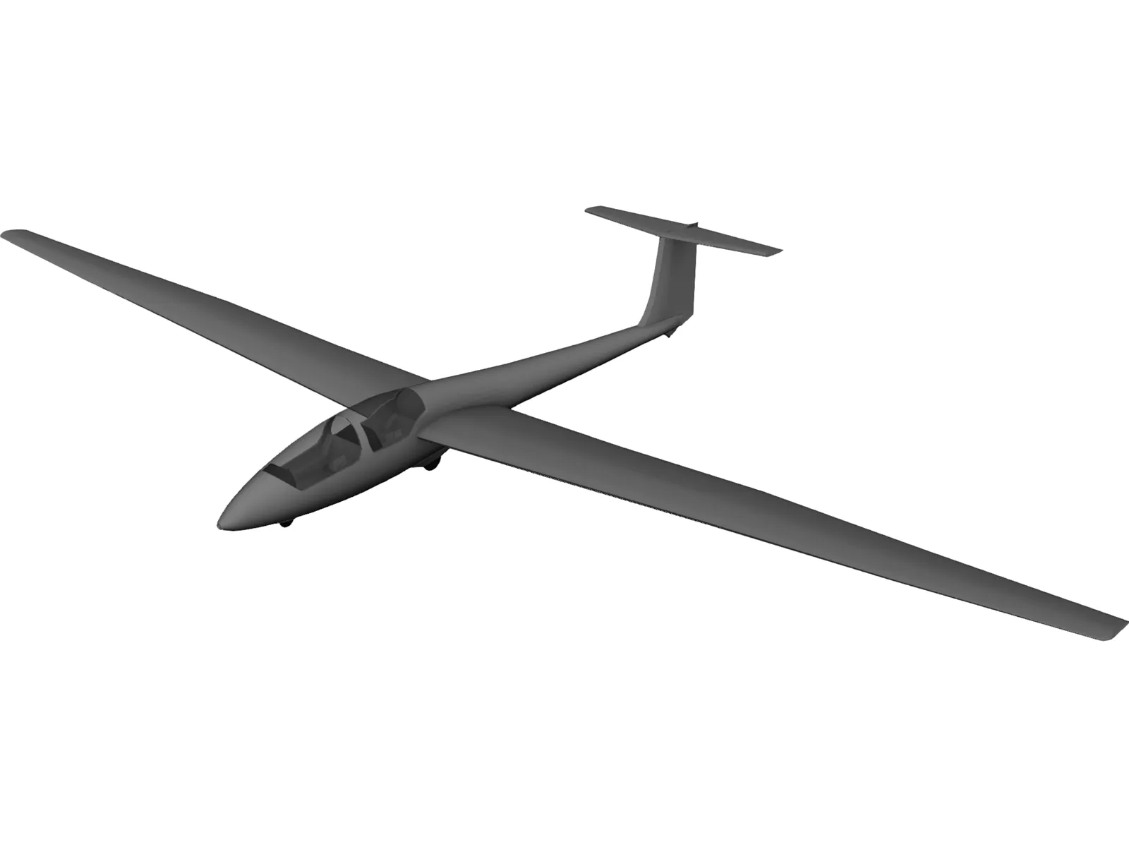 Schleicher ASK 21 Glider 3D Model main preview