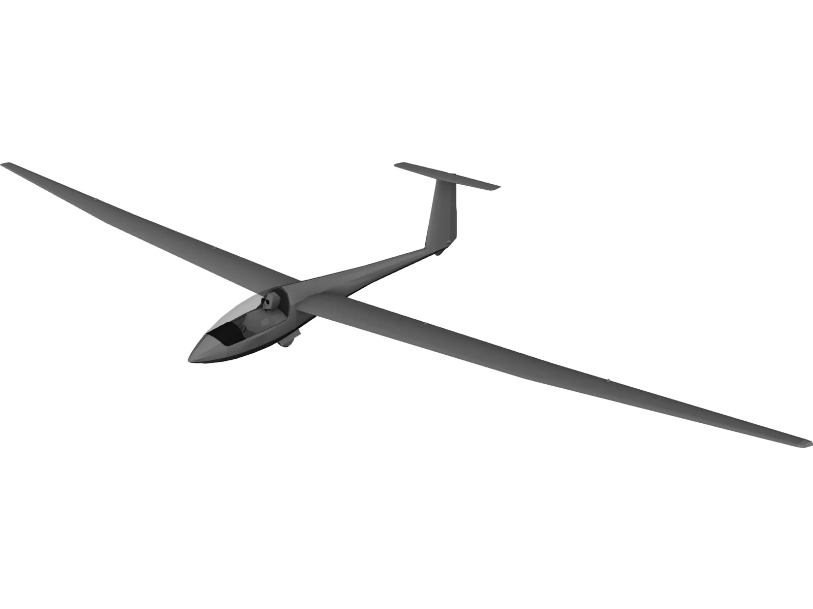 Schleicher ASW 20 Glider 3D Model main preview
