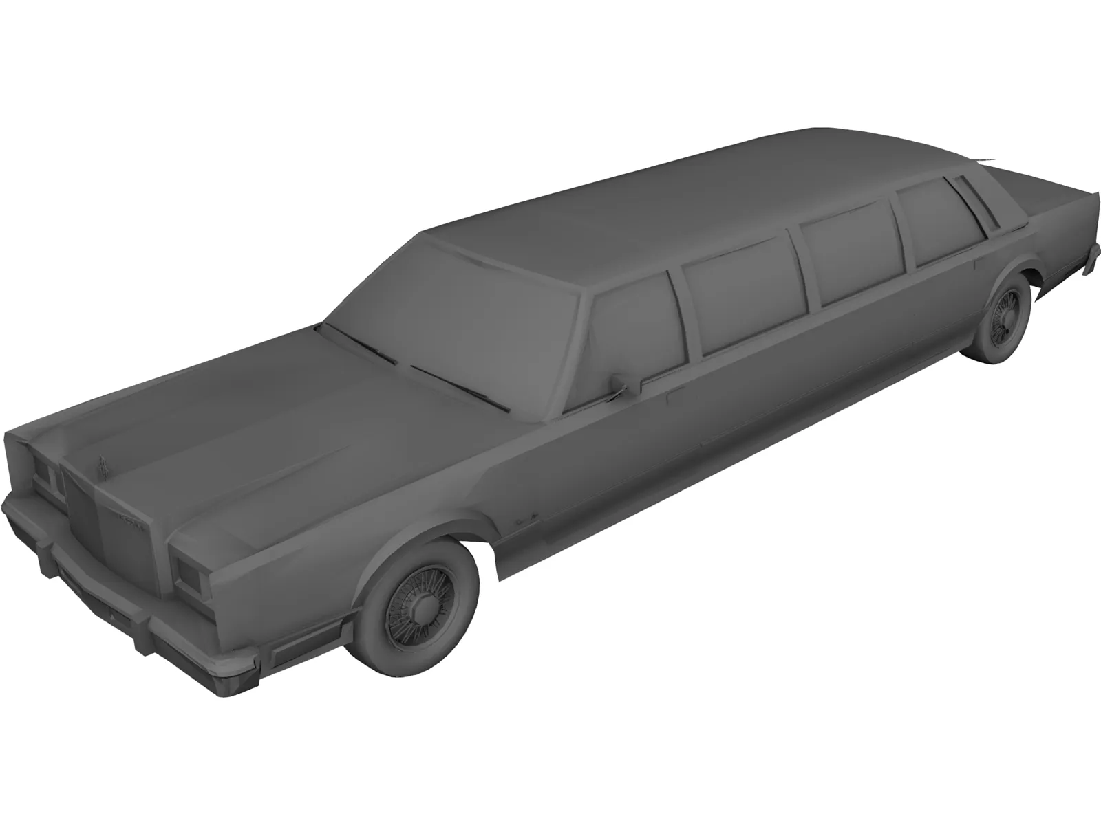 Lincoln Towncar 3D Model main preview
