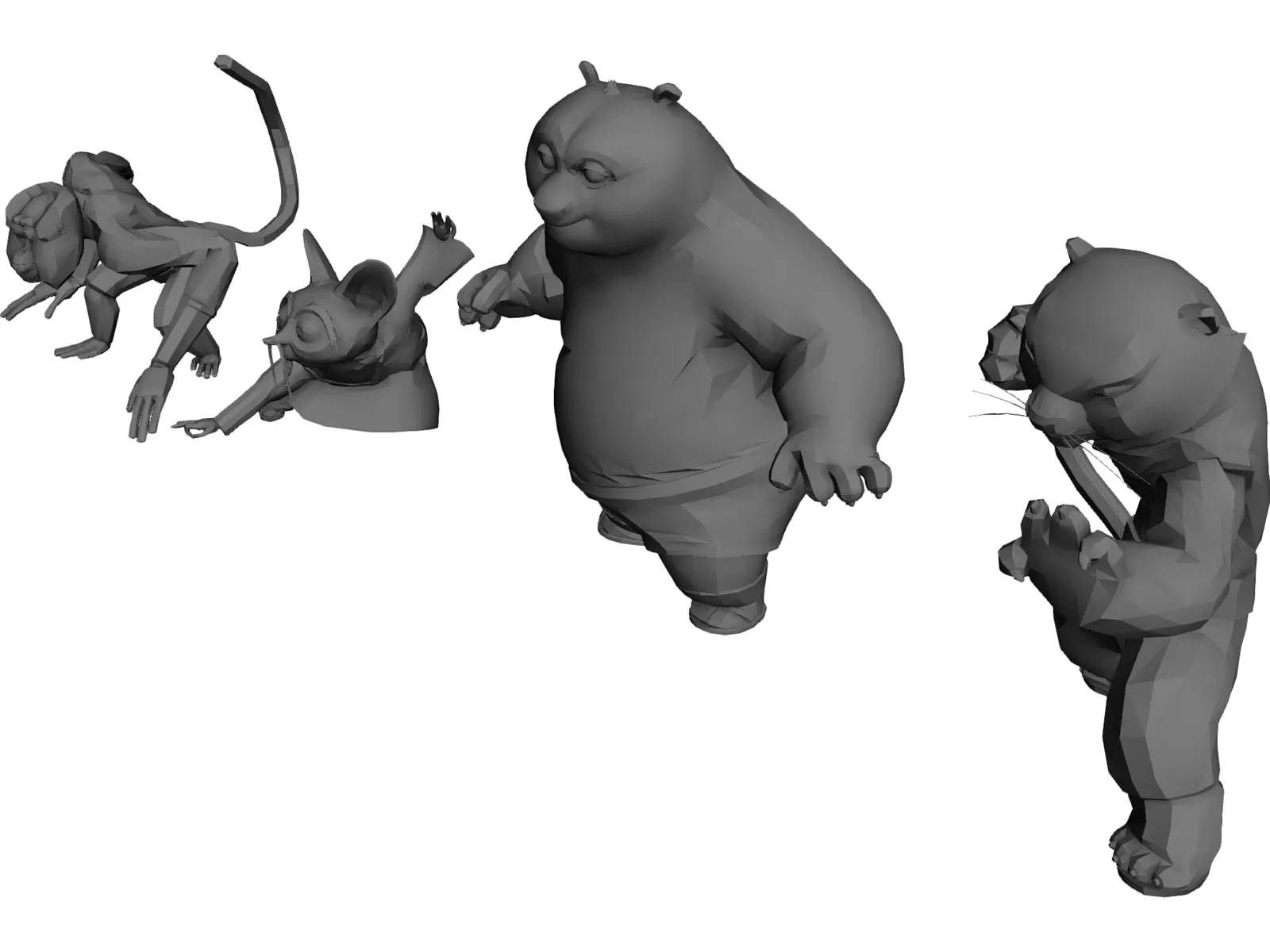 Kung Fu Panda 3D Model main preview