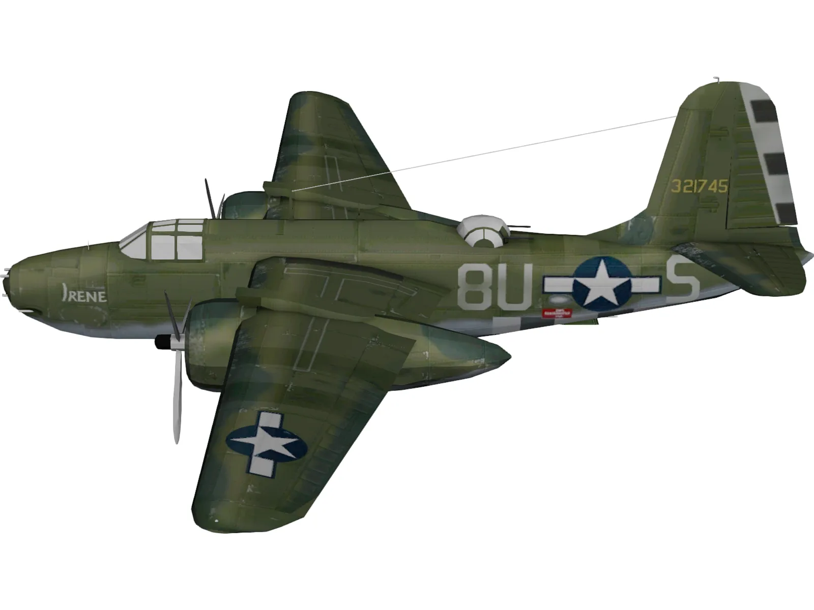 Douglas A-20G Havoc 3D Model main preview