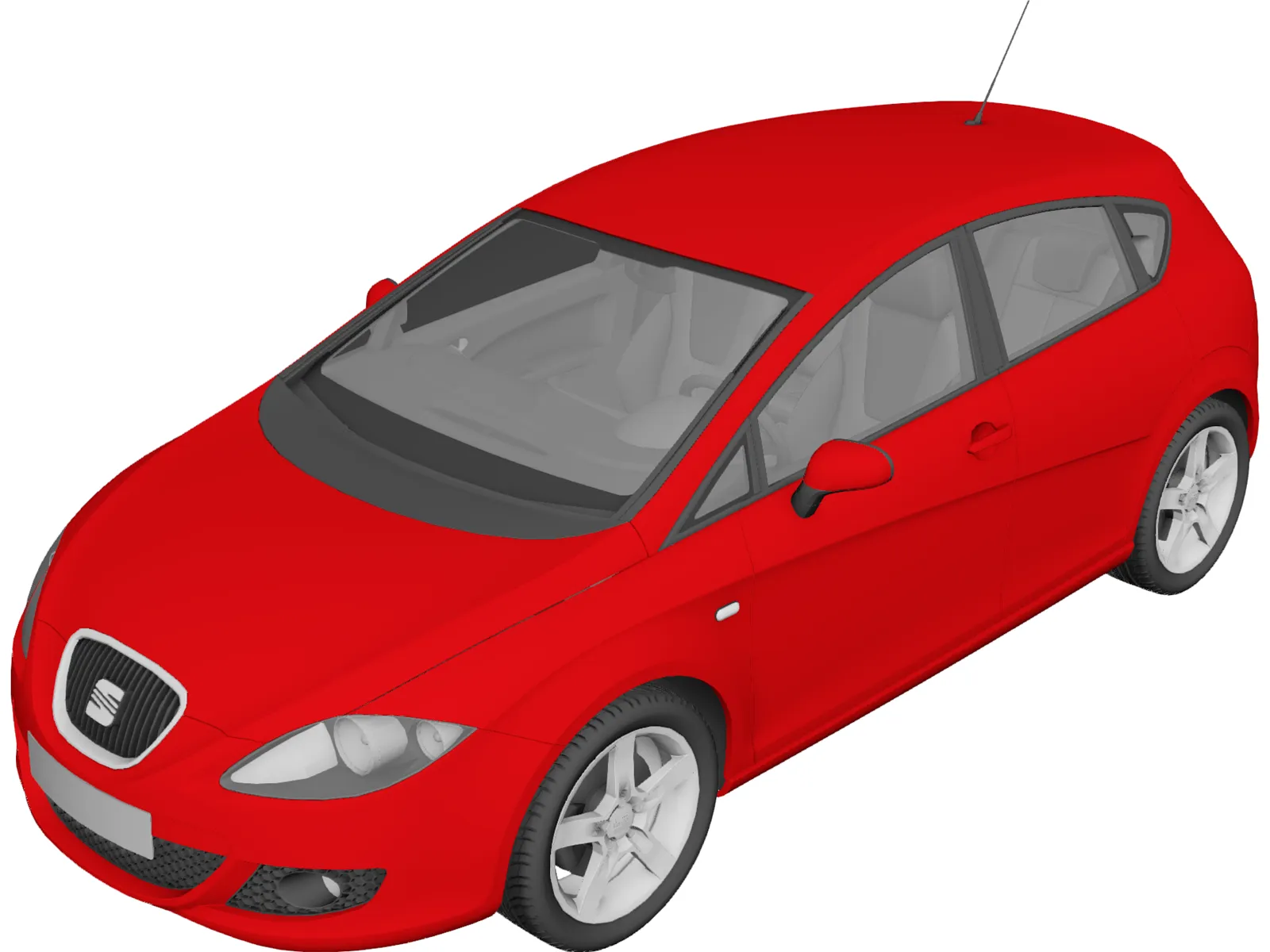 Seat Leon 3D Model main preview