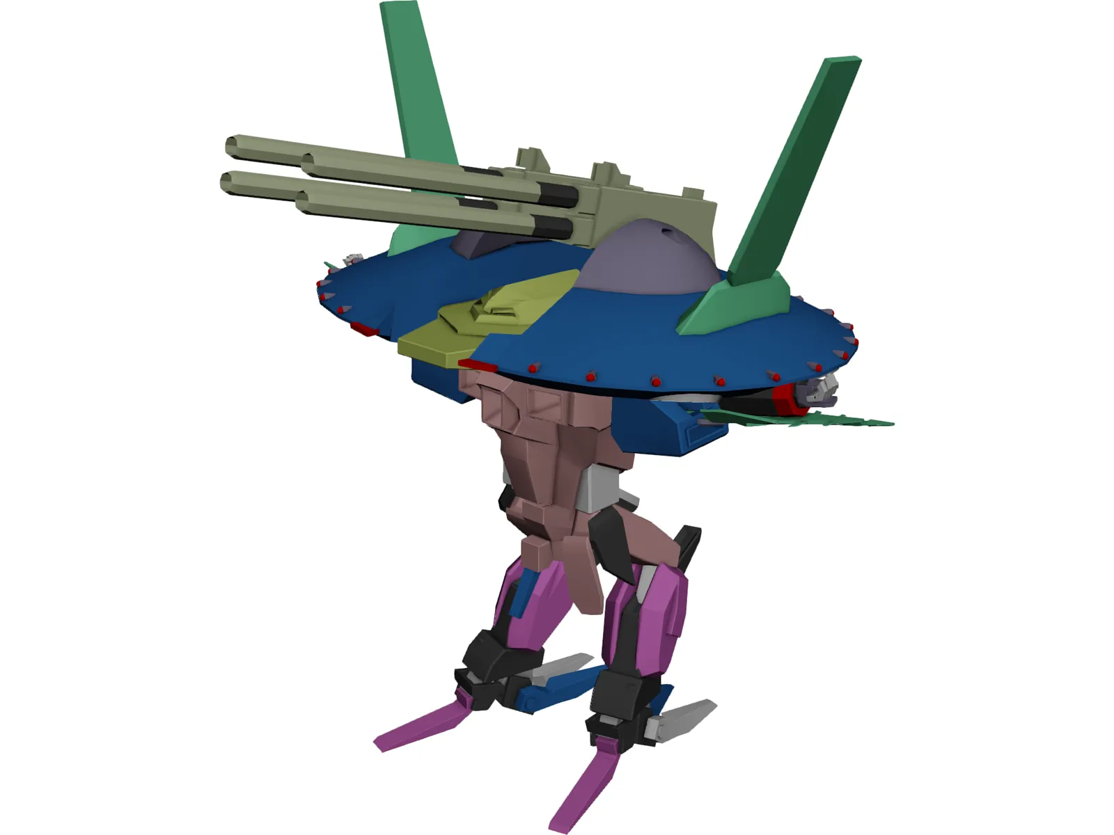 Armored Robot 3D Model main preview