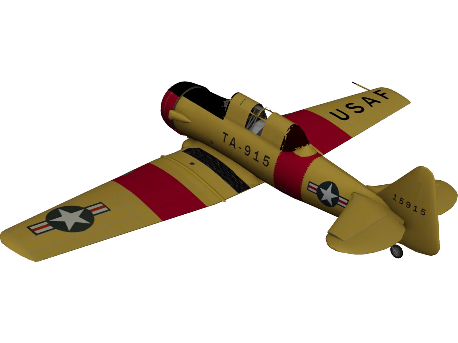 T-6 Texan 3D Model main preview