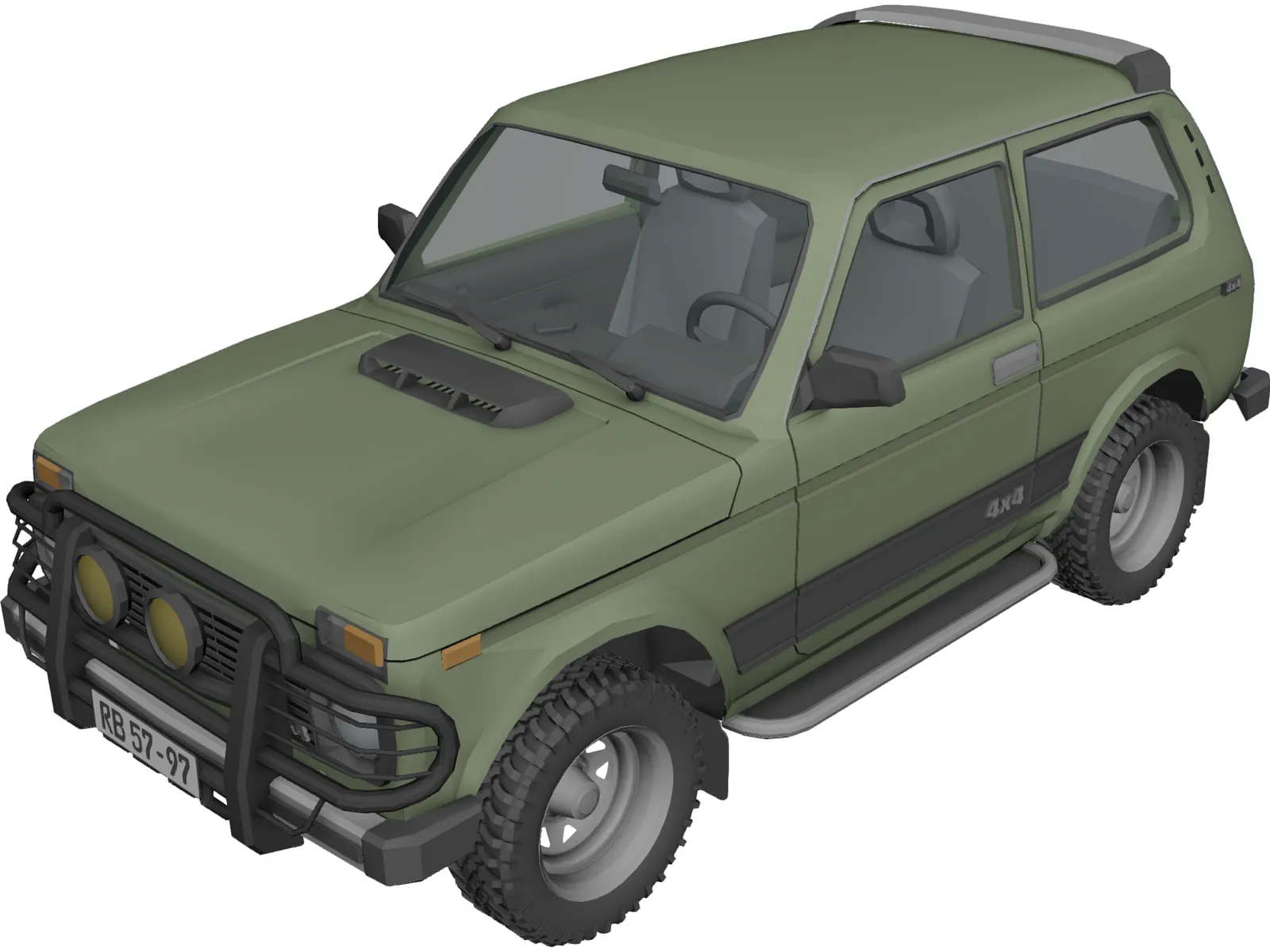 VAZ 21213 Niva 3D Model main preview