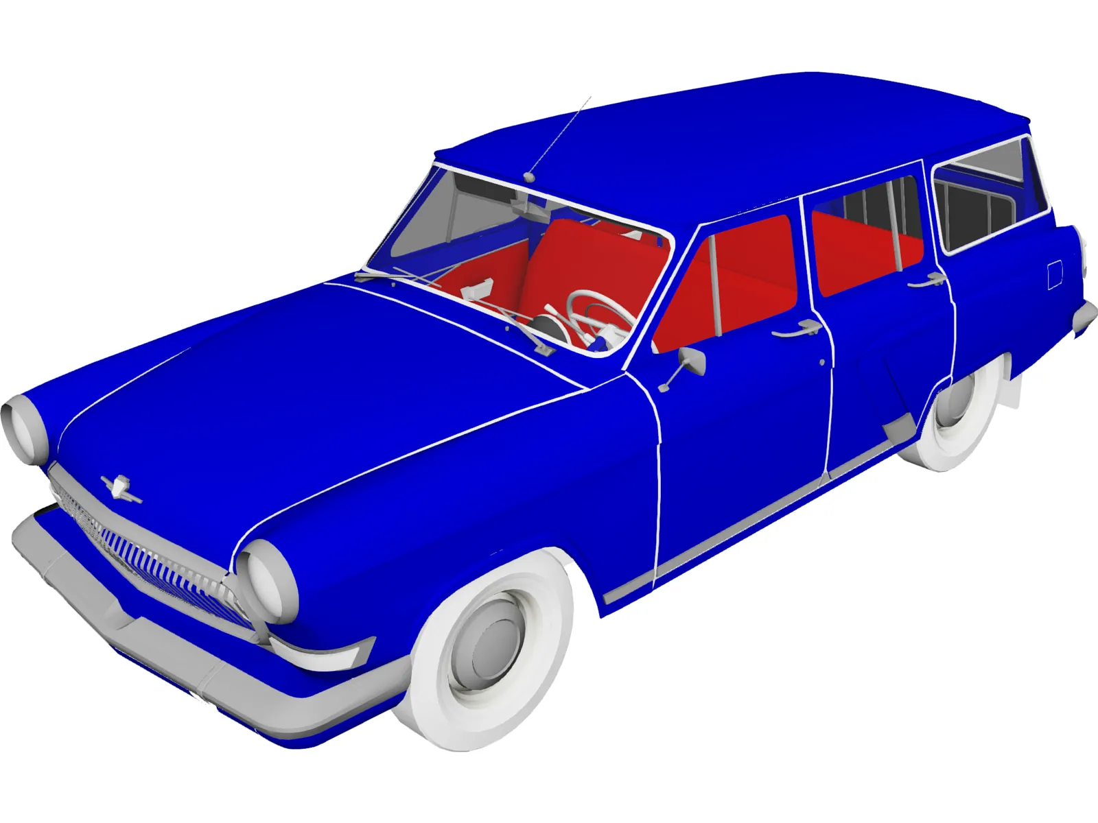 GAZ 22 (1965) 3D Model main preview