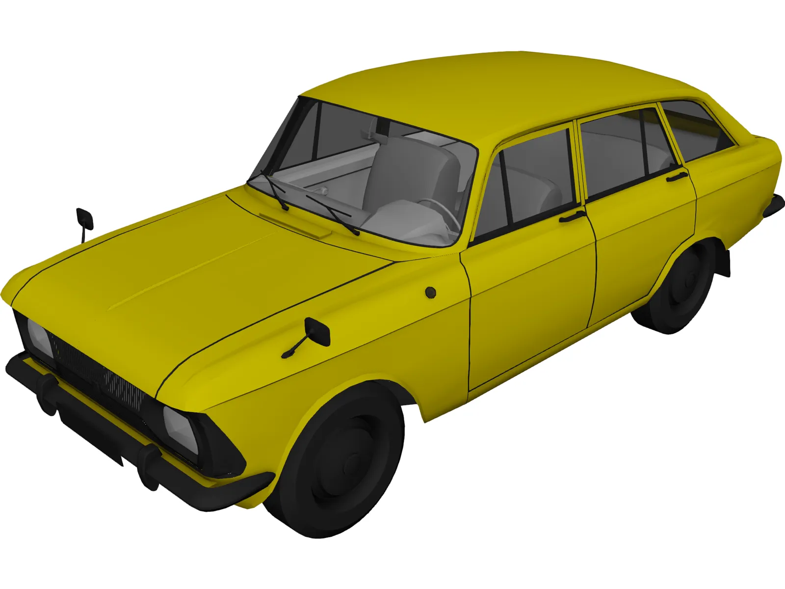 AZLK Moskvich 2125 Kombi 3D Model main preview