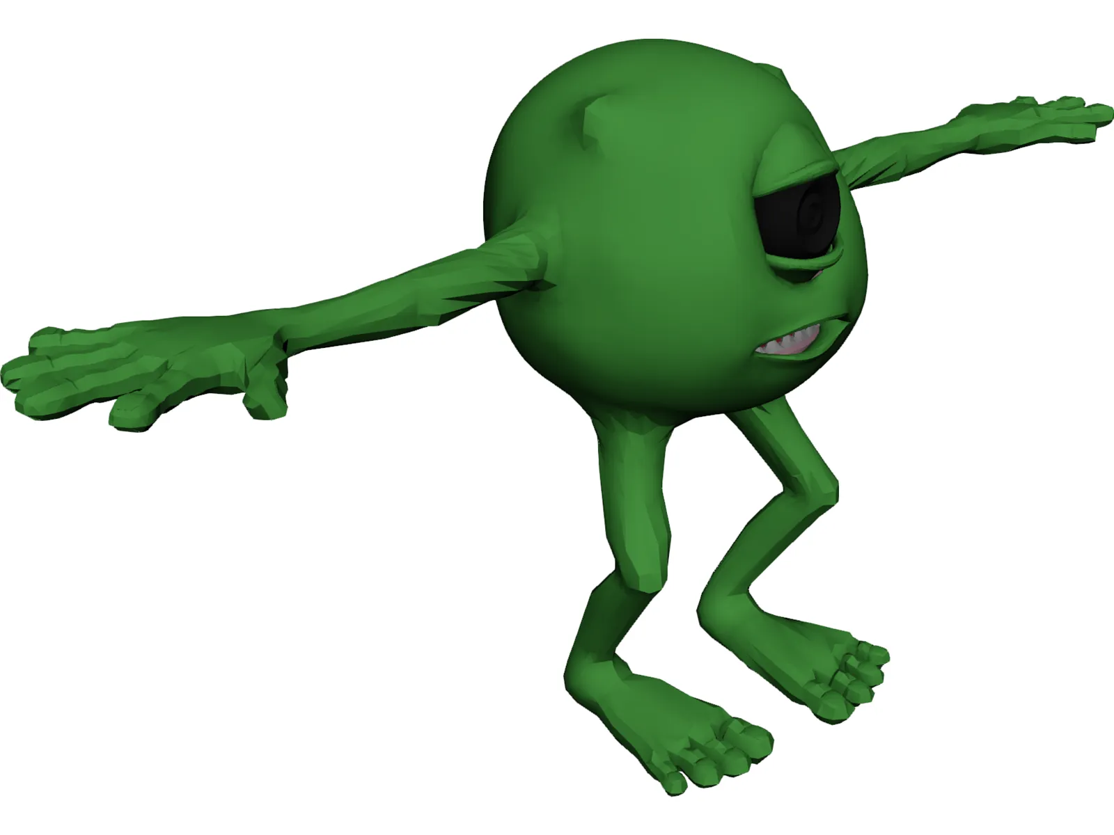 Monster inc Mike 3D Model main preview