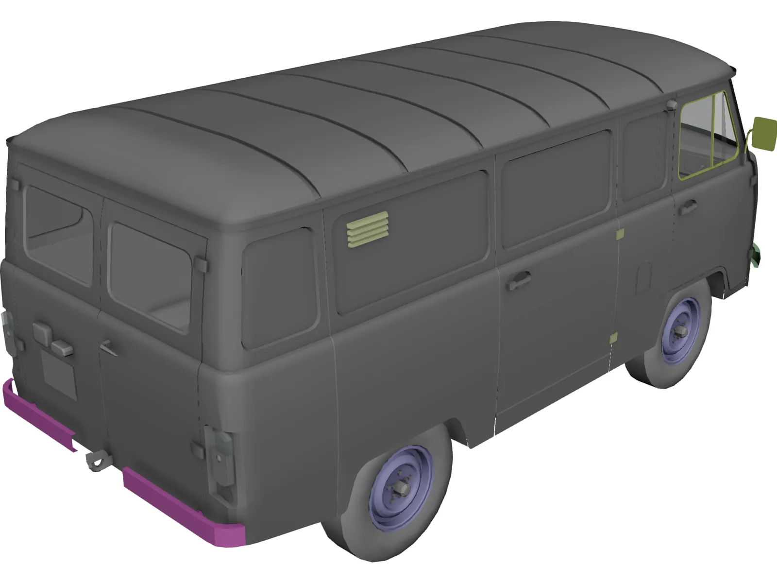 UAZ 3741 3D Model main preview